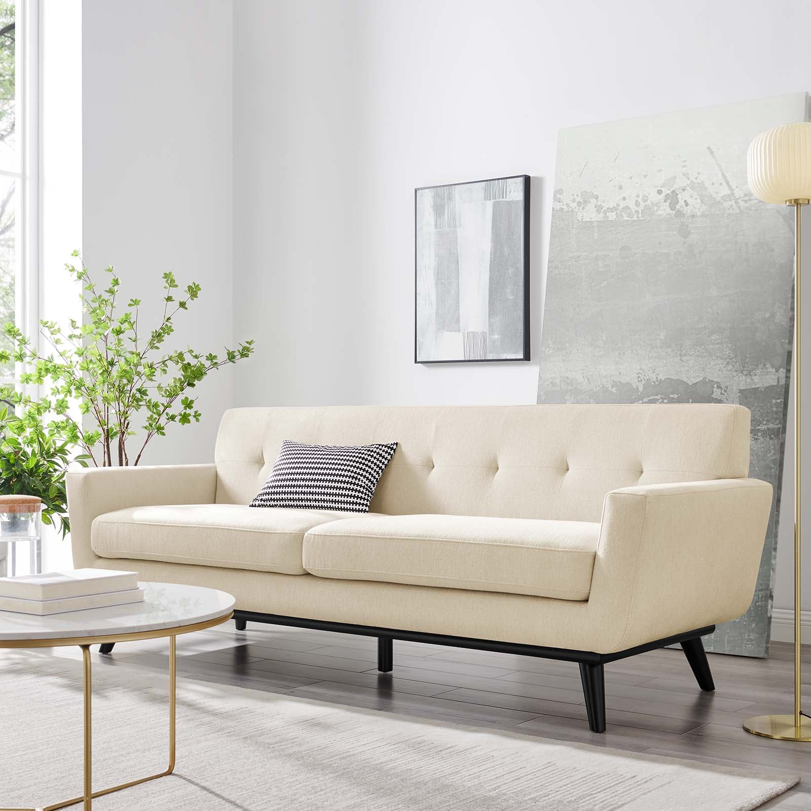 Engage Herringbone Fabric Sofa - East Shore Modern Home Furnishings