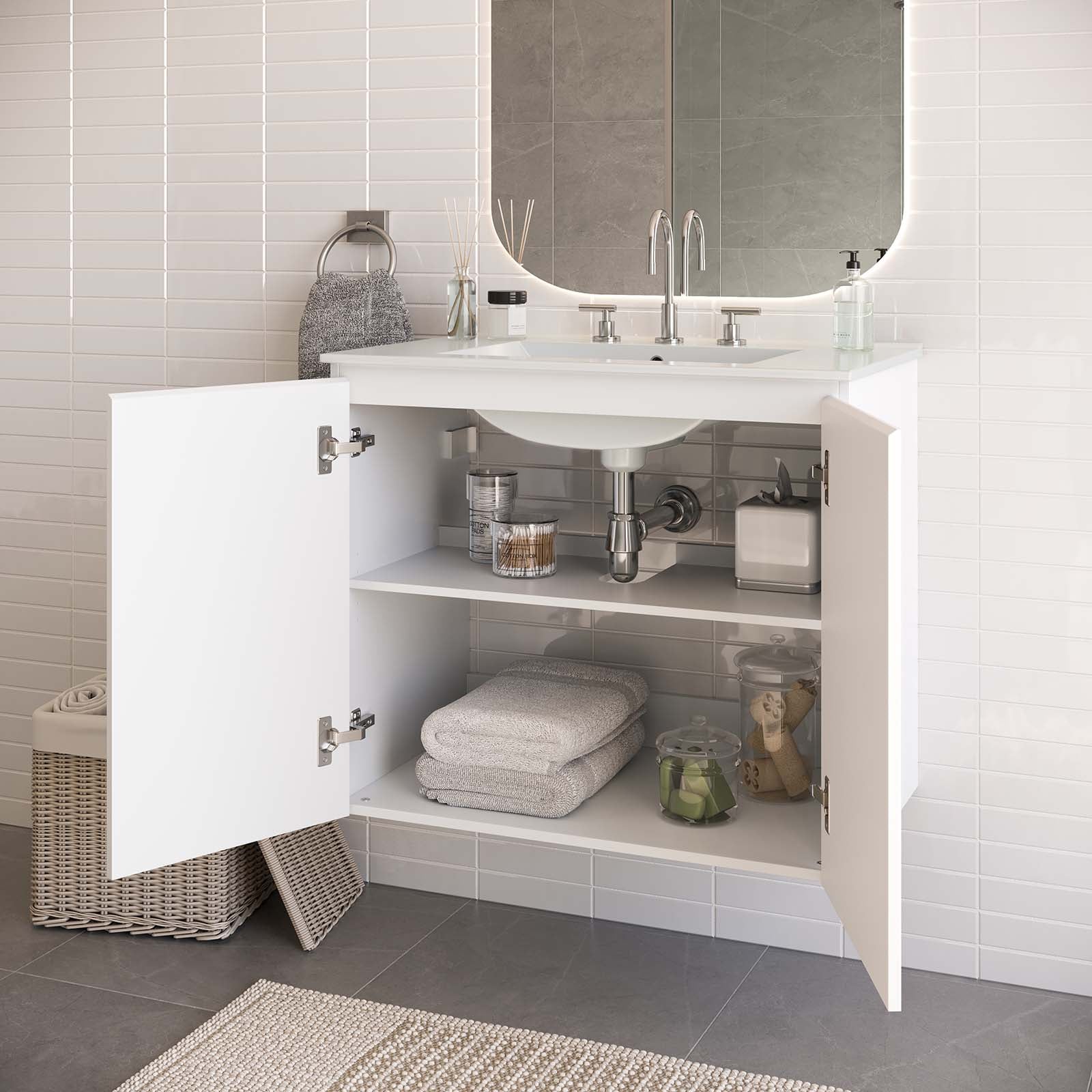 Bryn 30" Wall-Mount Bathroom Vanity - East Shore Modern Home Furnishings