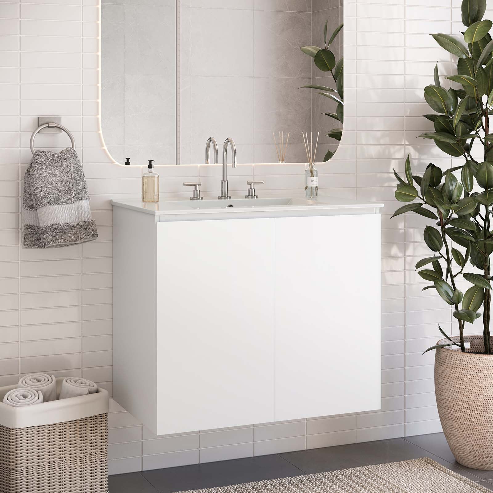 Bryn 30" Wall-Mount Bathroom Vanity - East Shore Modern Home Furnishings