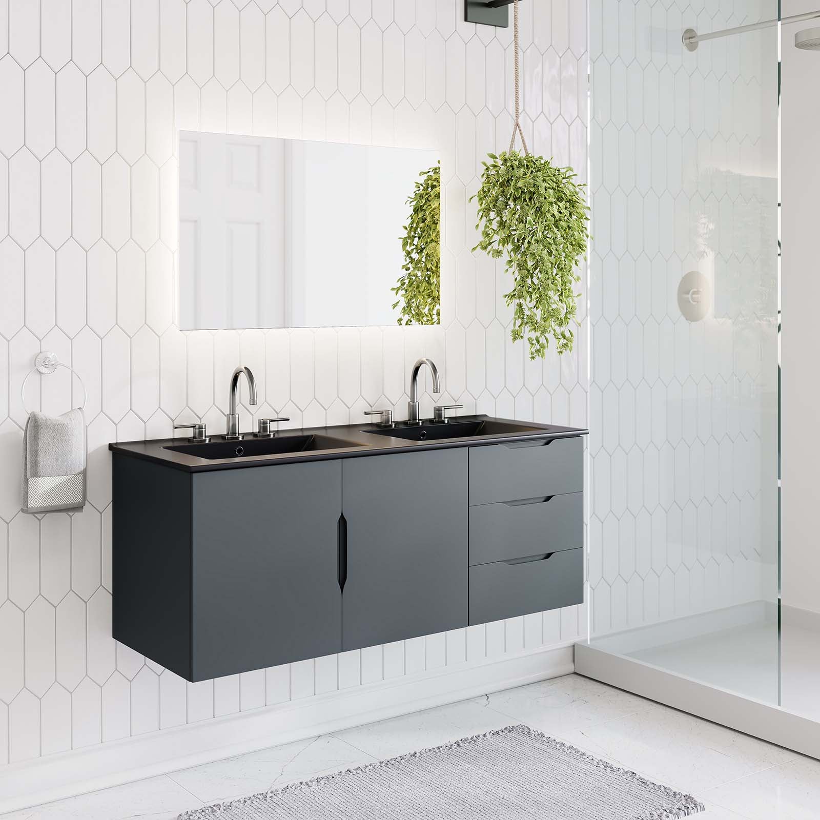 Vitality 48" Double Sink Bathroom Vanity - East Shore Modern Home Furnishings