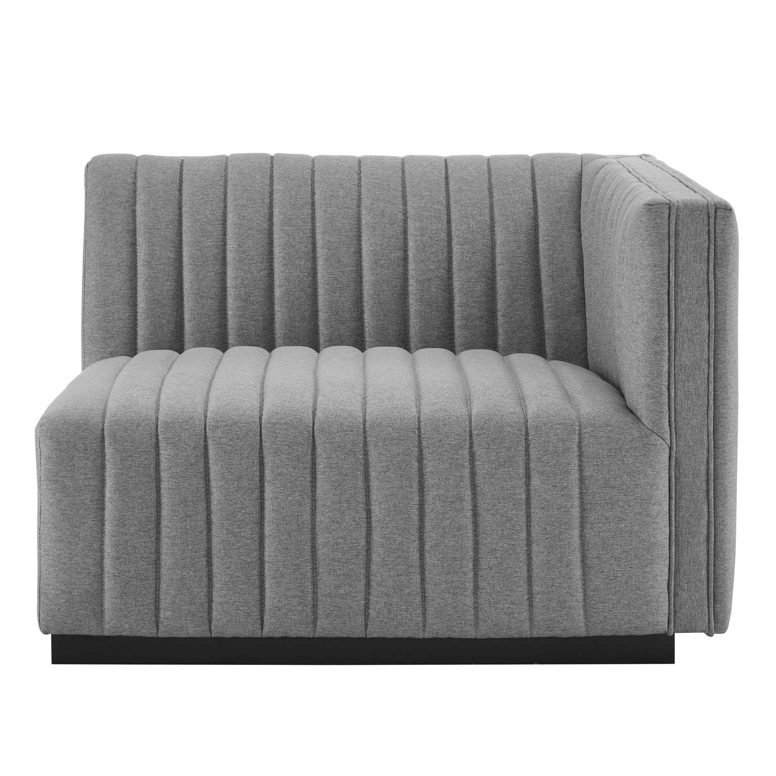Conjure Channel Tufted Upholstered Fabric 5-Piece Sectional - East Shore Modern Home Furnishings