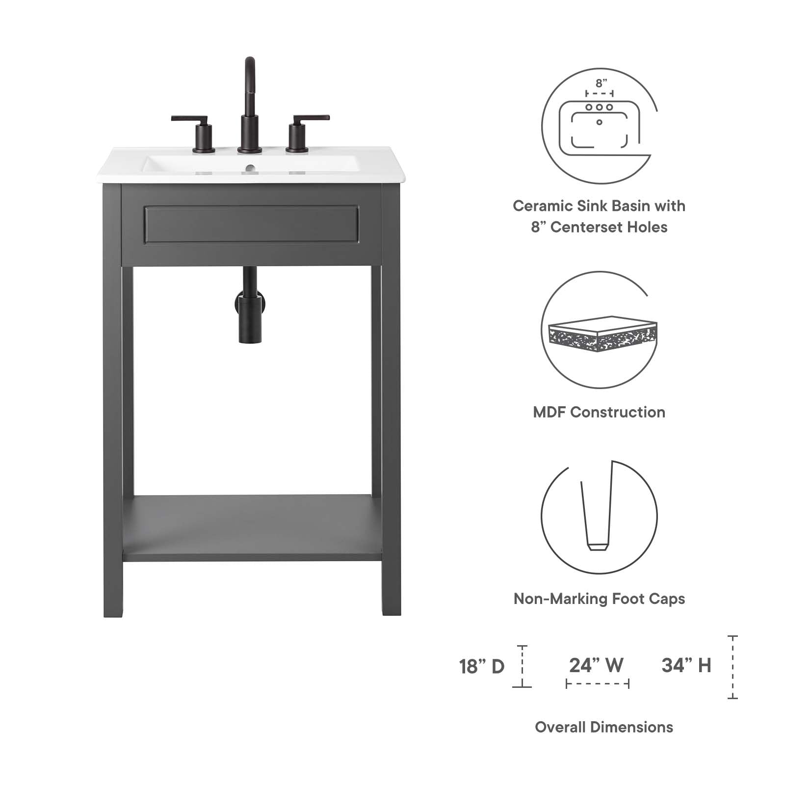 Altura 24" Bathroom Vanity - East Shore Modern Home Furnishings