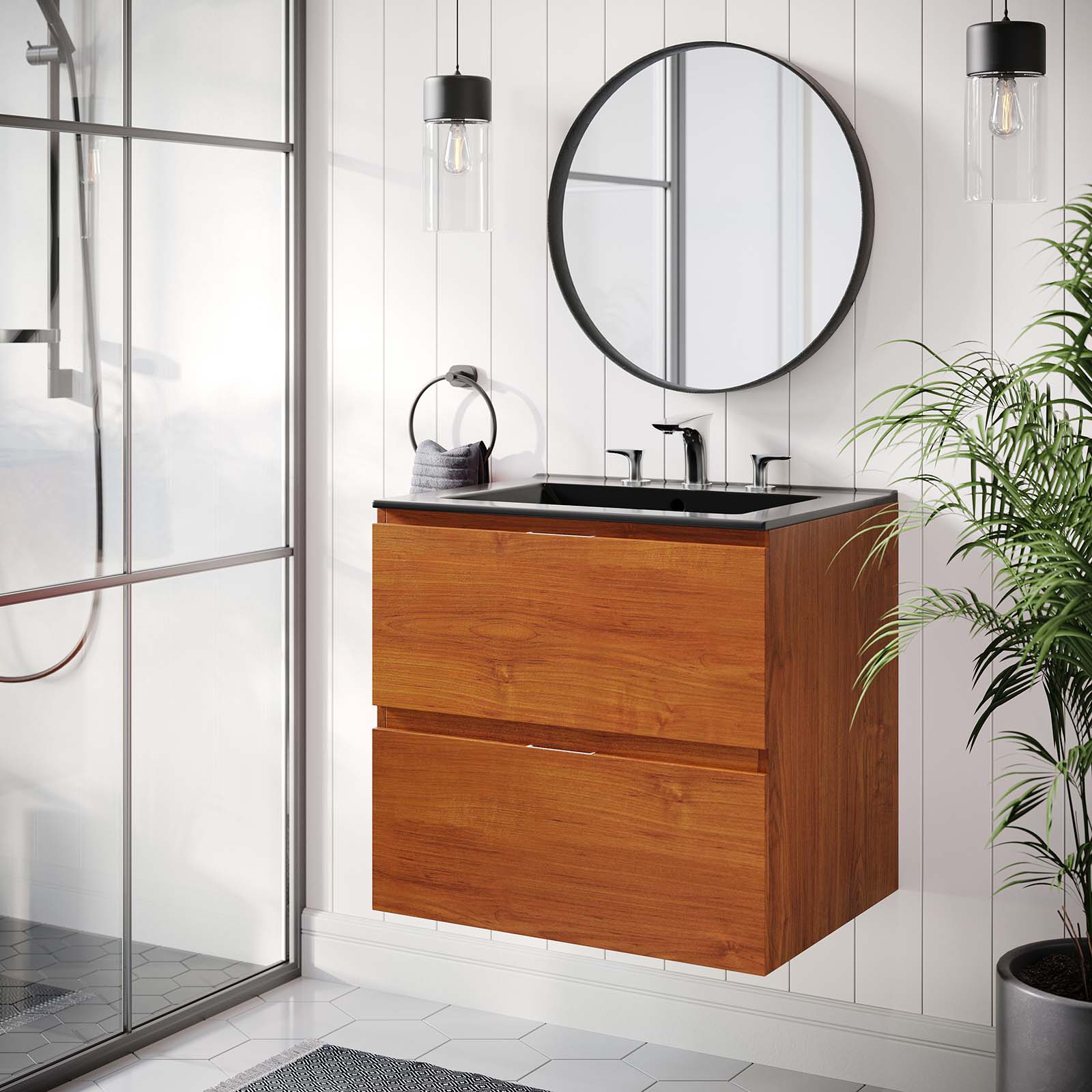 Scenic 24" Wall-Mount Bathroom Vanity - East Shore Modern Home Furnishings