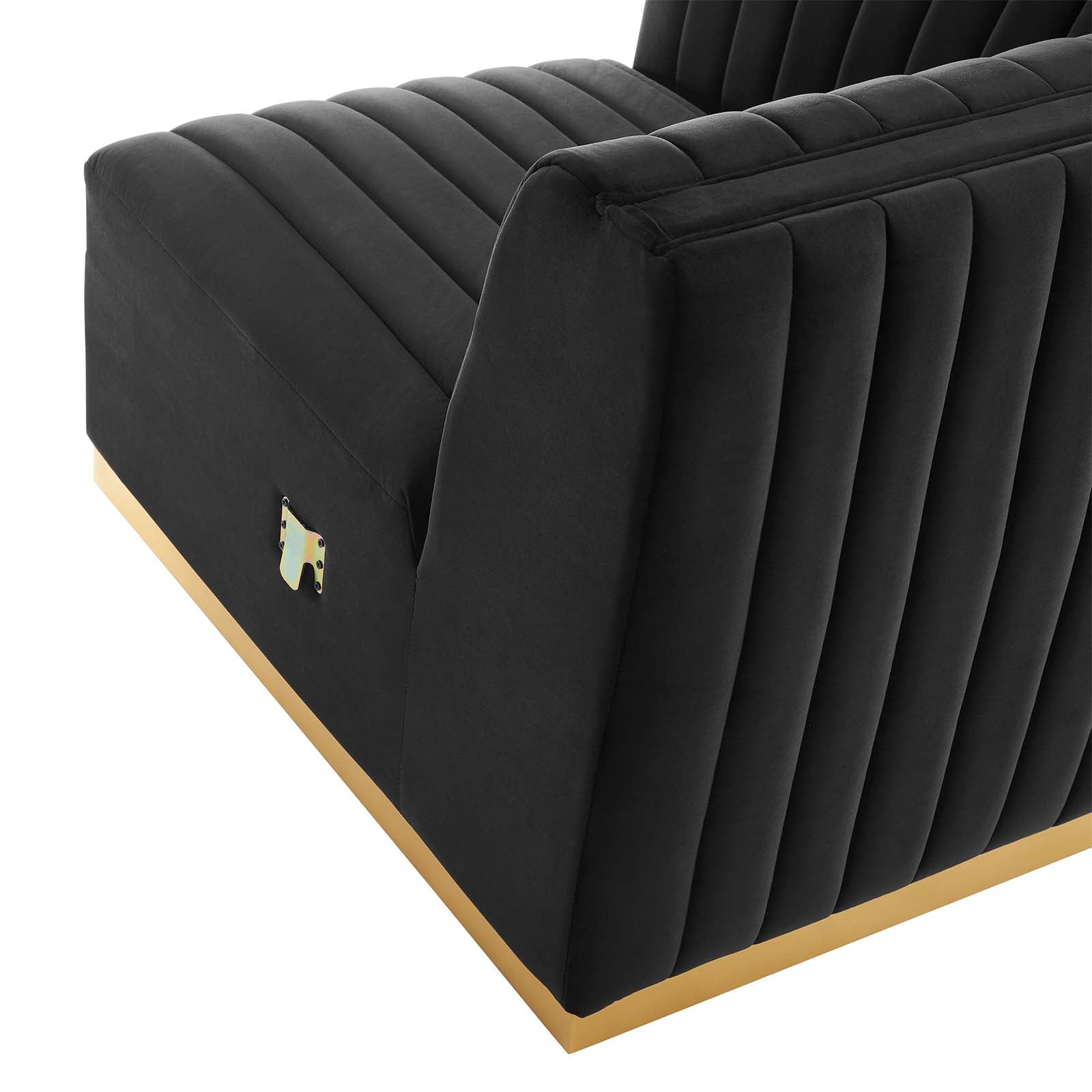 Conjure Channel Tufted Performance Velvet 5-Piece Sectional