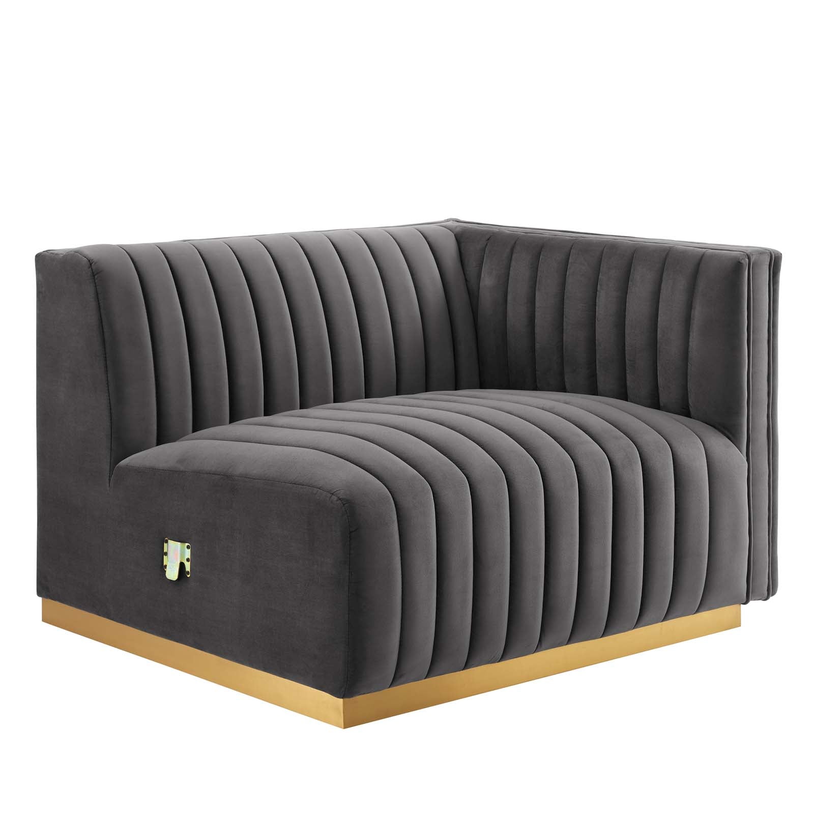 Conjure Channel Tufted Performance Velvet 5-Piece Sectional