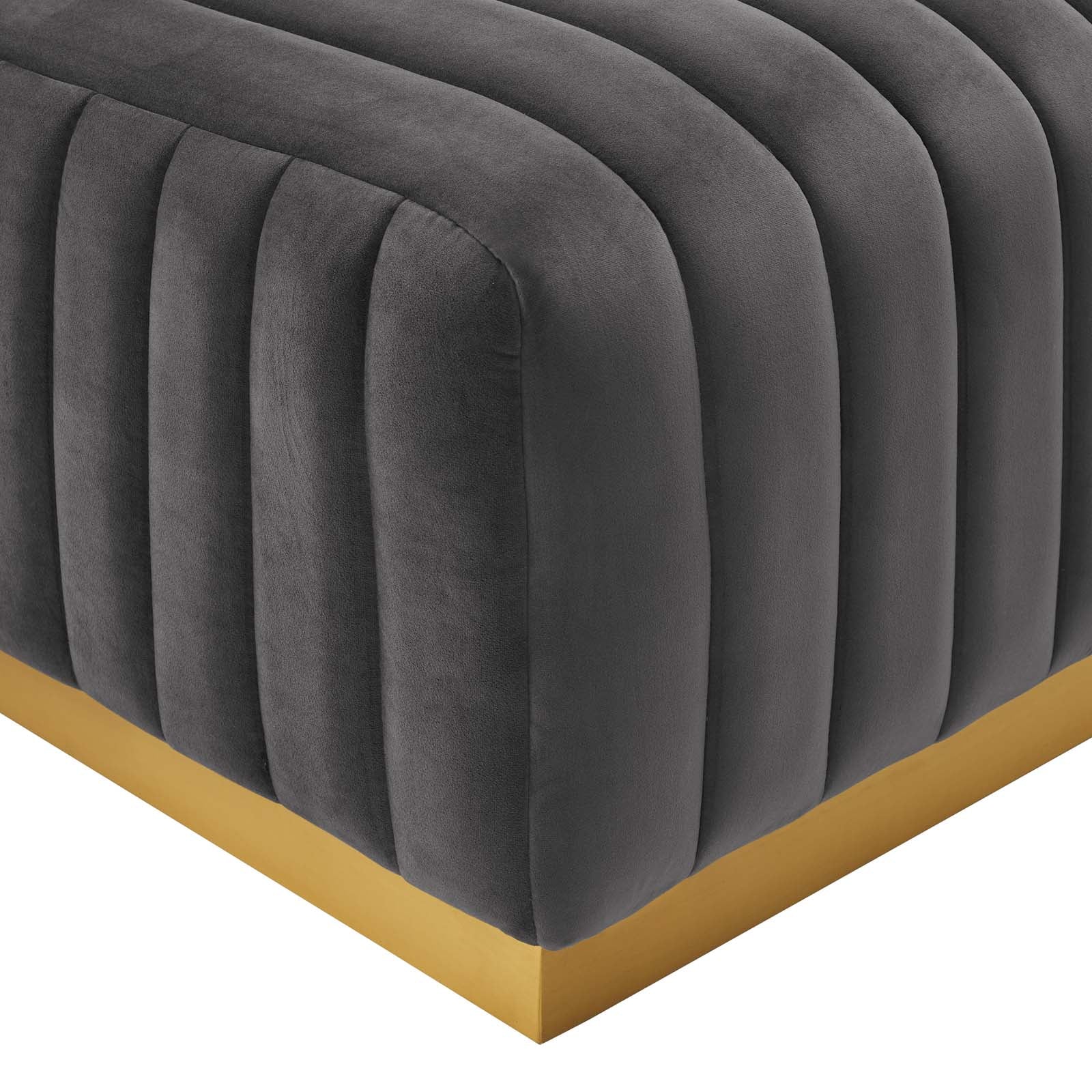 Conjure Channel Tufted Performance Velvet 5-Piece Sectional