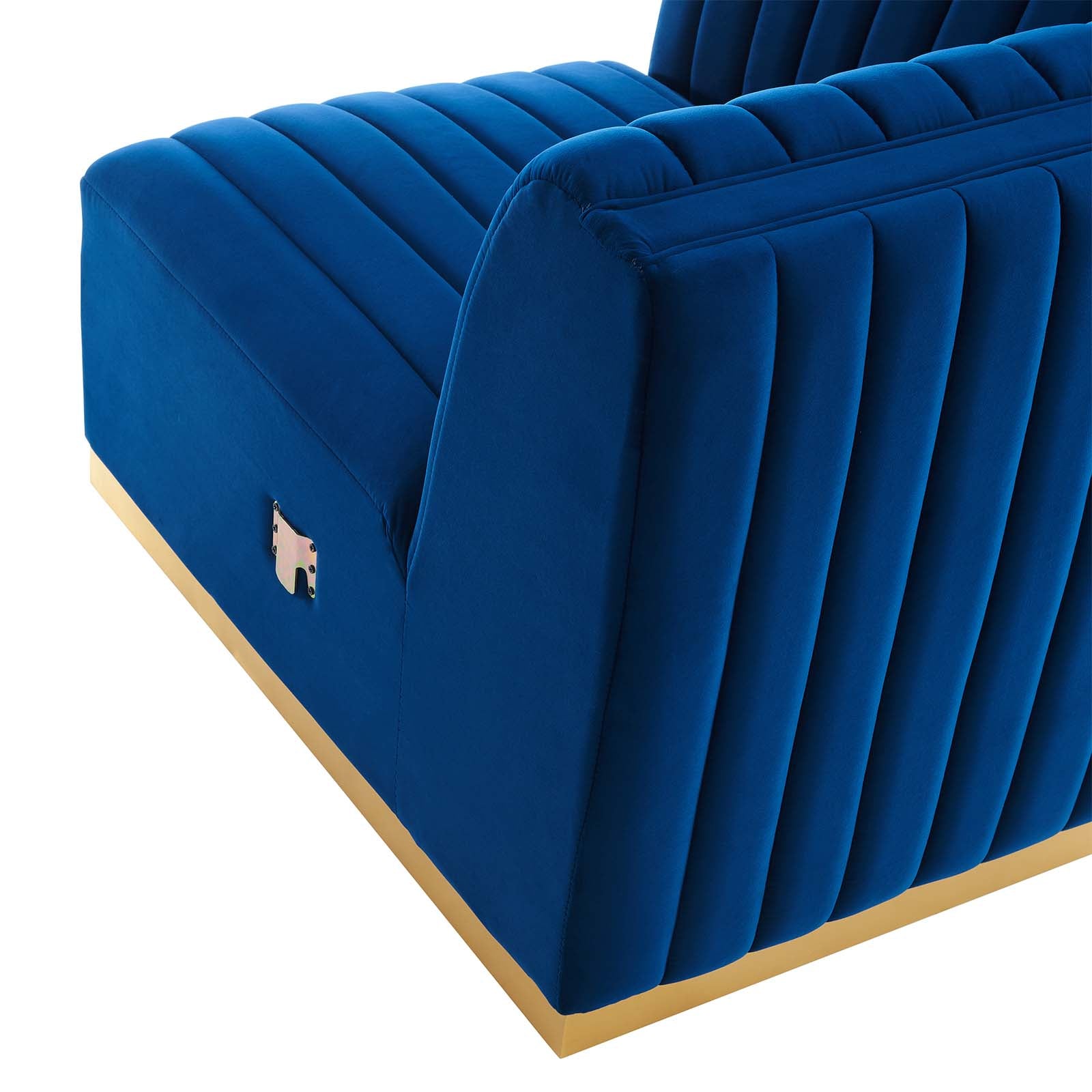 Conjure Channel Tufted Performance Velvet 5-Piece Sectional