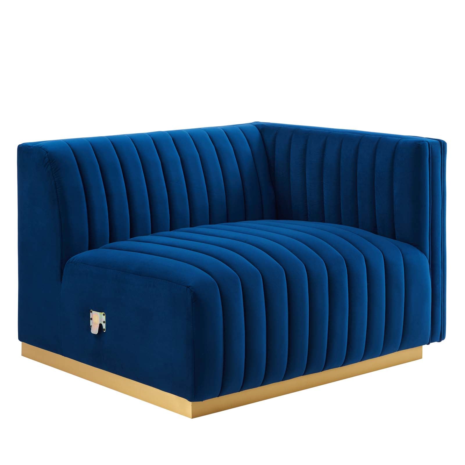 Conjure Channel Tufted Performance Velvet 5-Piece Sectional