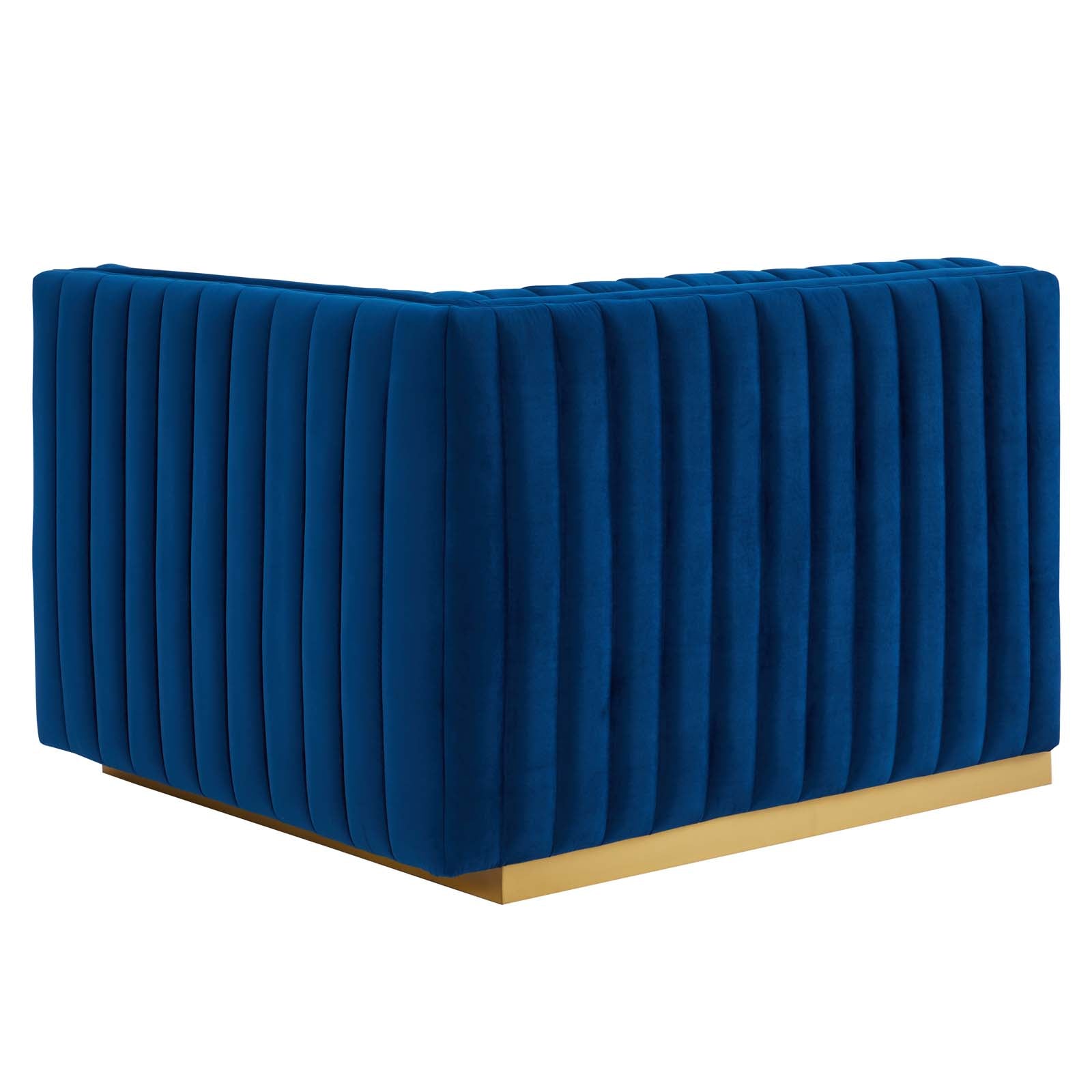 Conjure Channel Tufted Performance Velvet 5-Piece Sectional