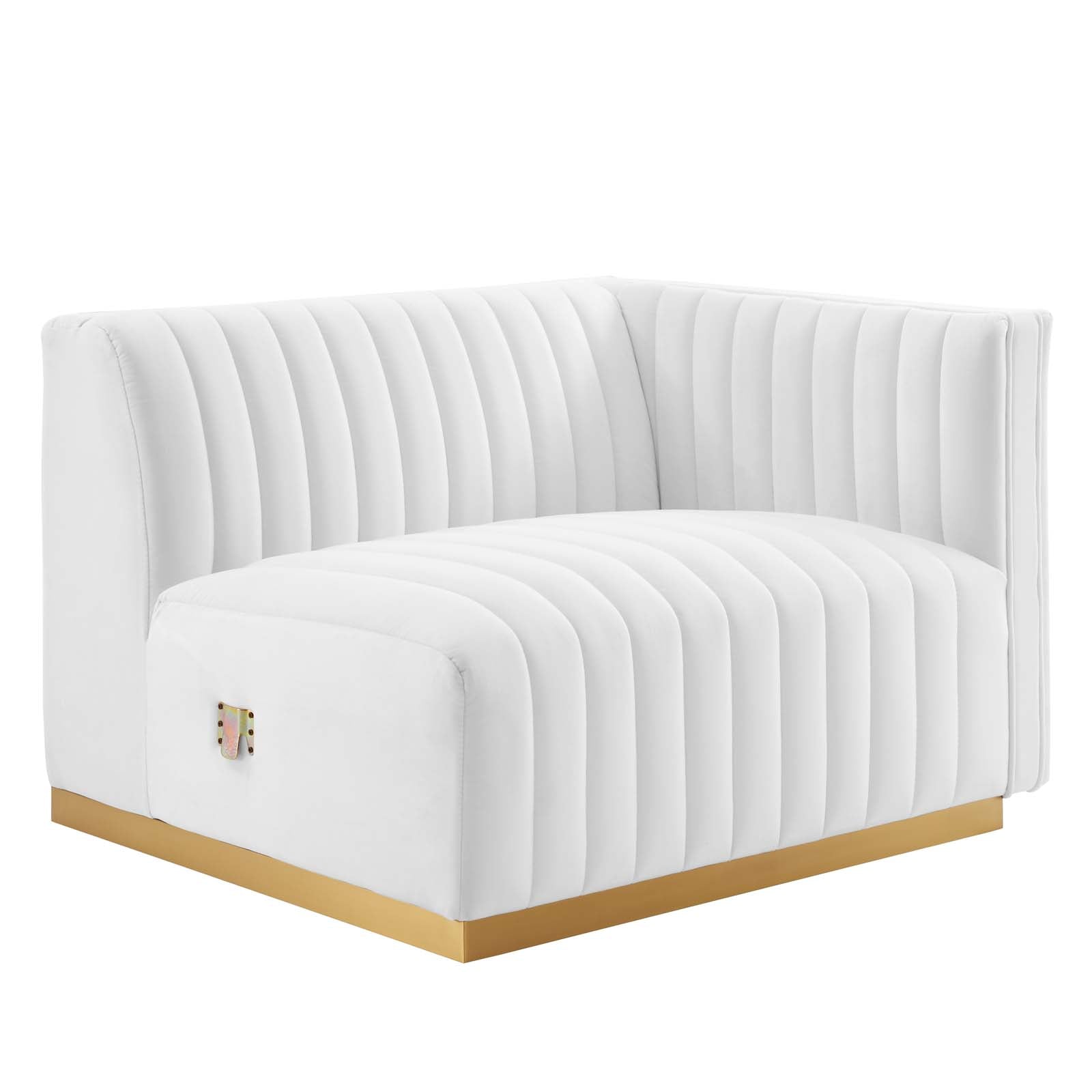 Conjure Channel Tufted Performance Velvet 5-Piece Sectional