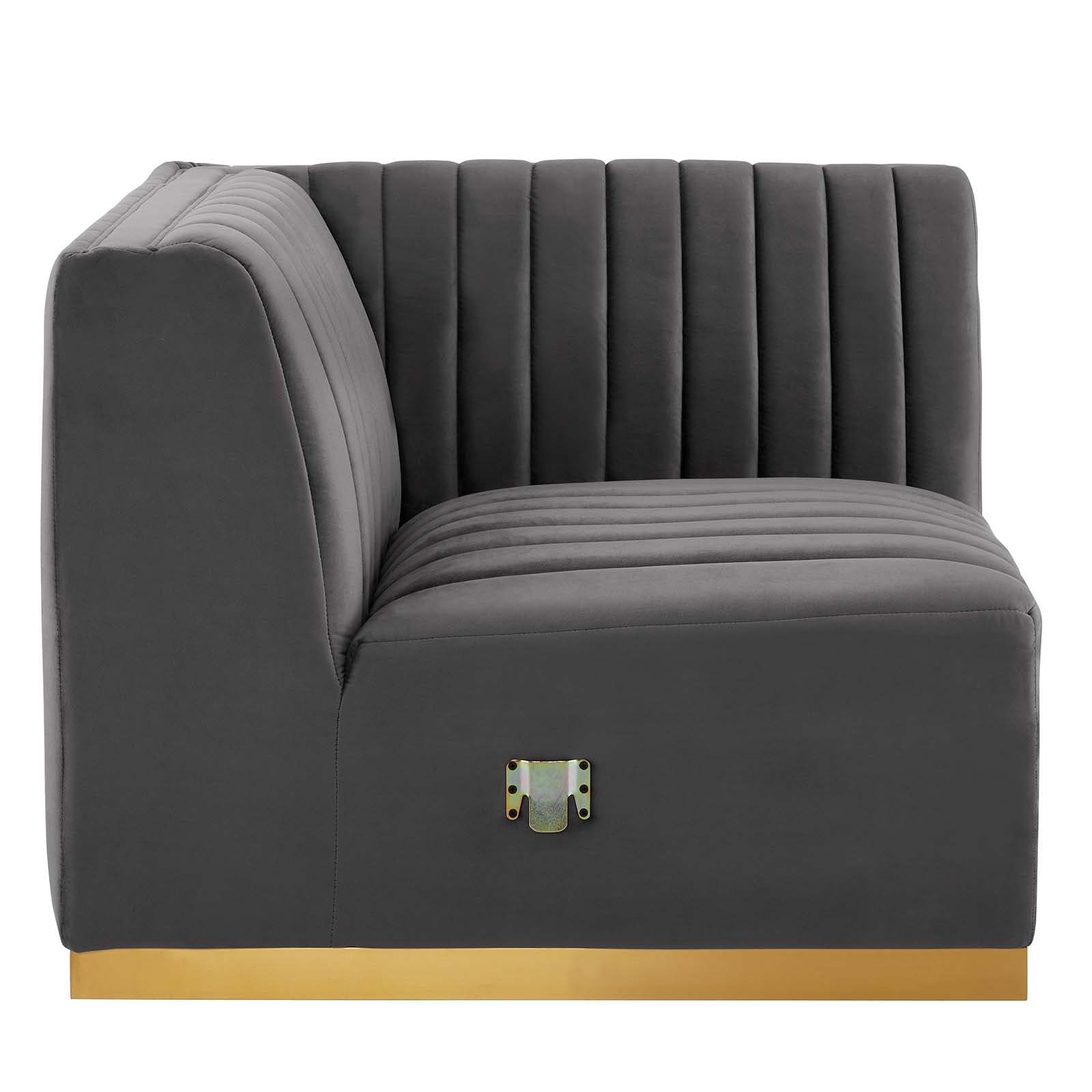 Conjure Channel Tufted Performance Velvet 5-Piece Sectional