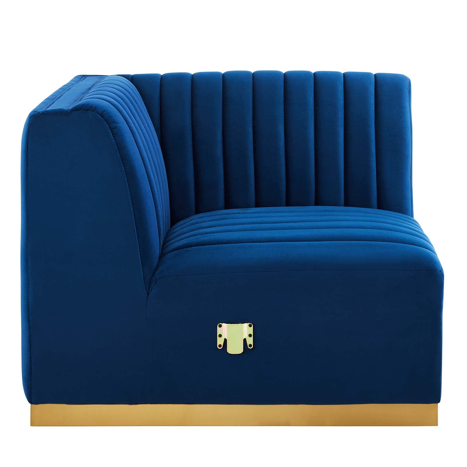 Conjure Channel Tufted Performance Velvet 5-Piece Sectional
