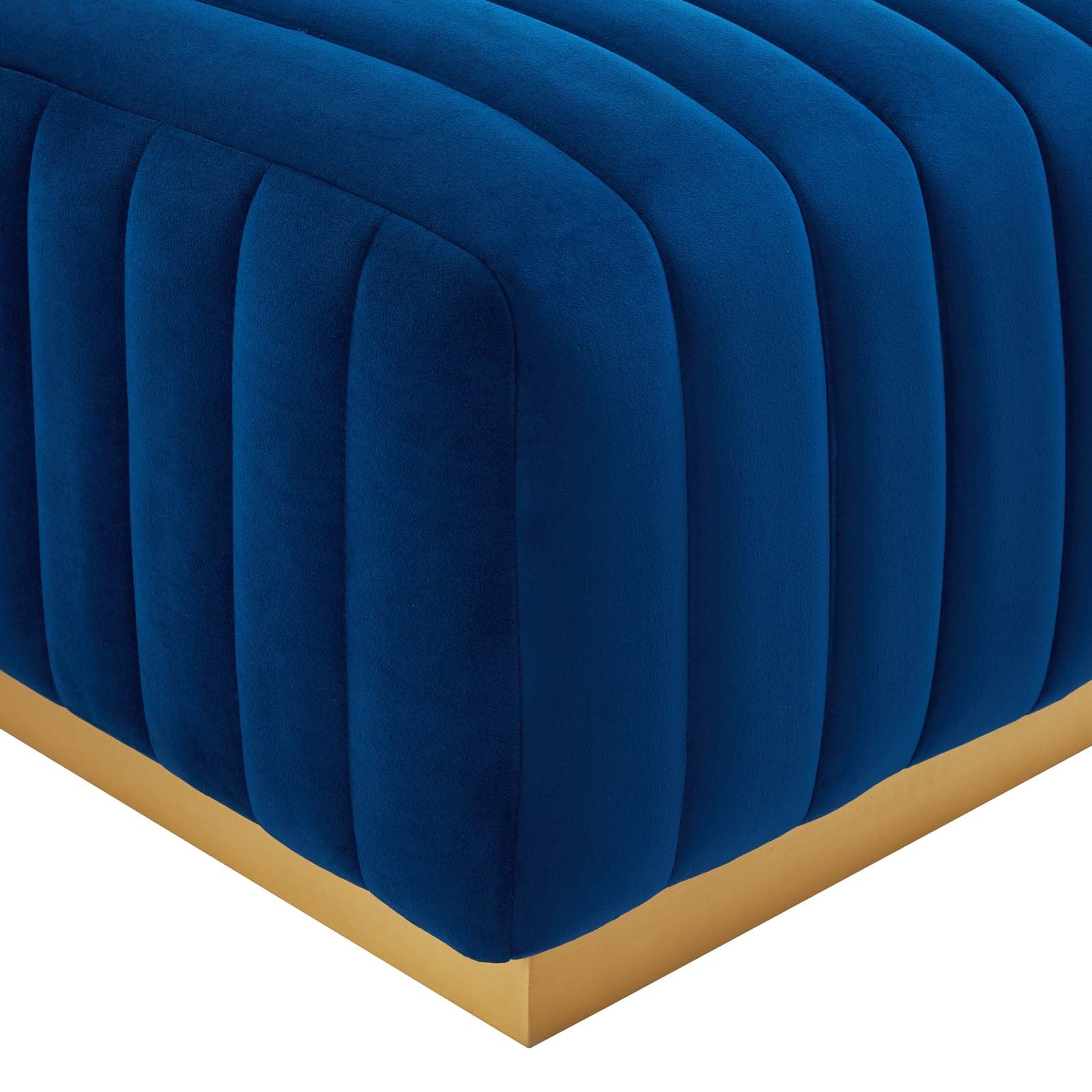 Conjure Channel Tufted Performance Velvet 5-Piece Sectional