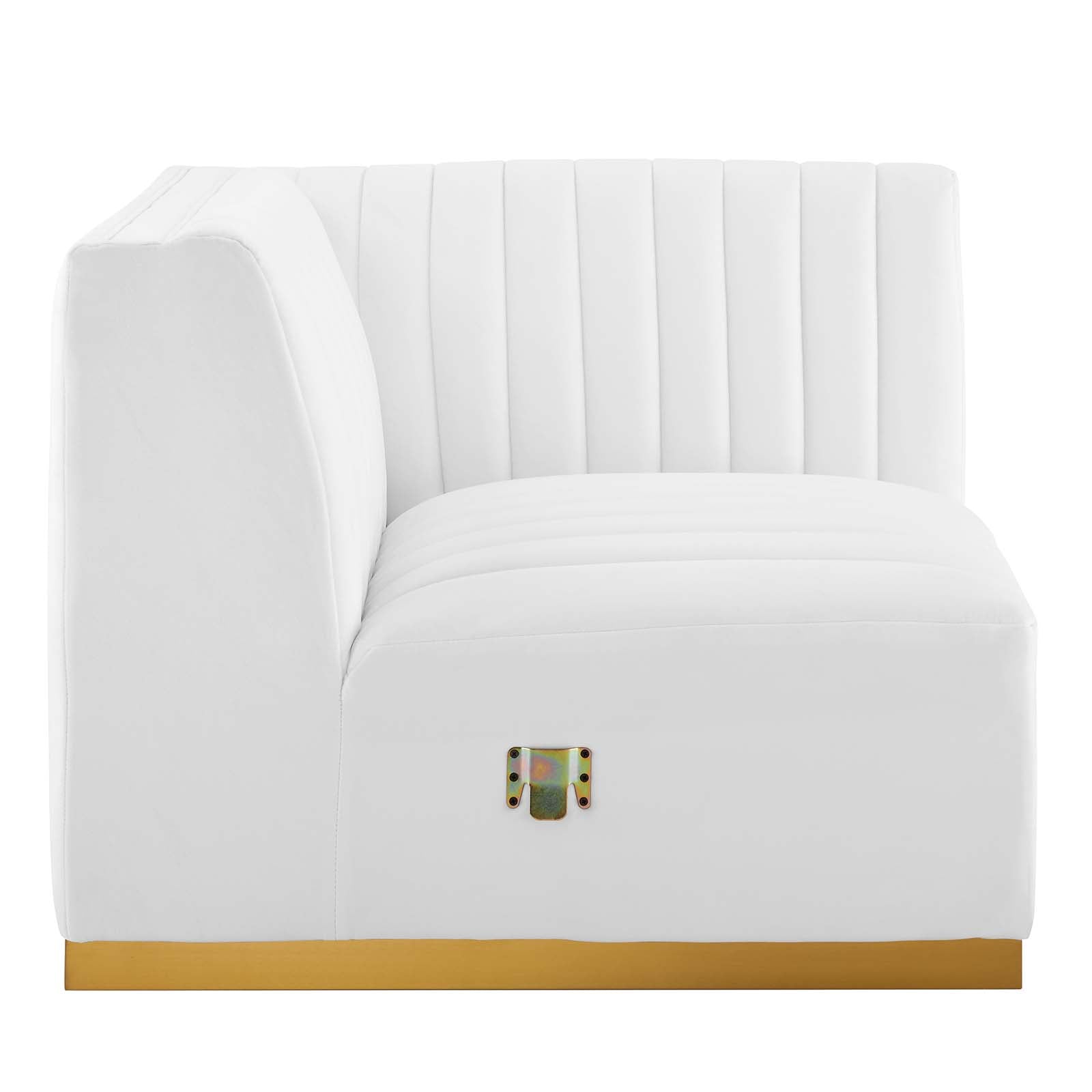Conjure Channel Tufted Performance Velvet 5-Piece Sectional