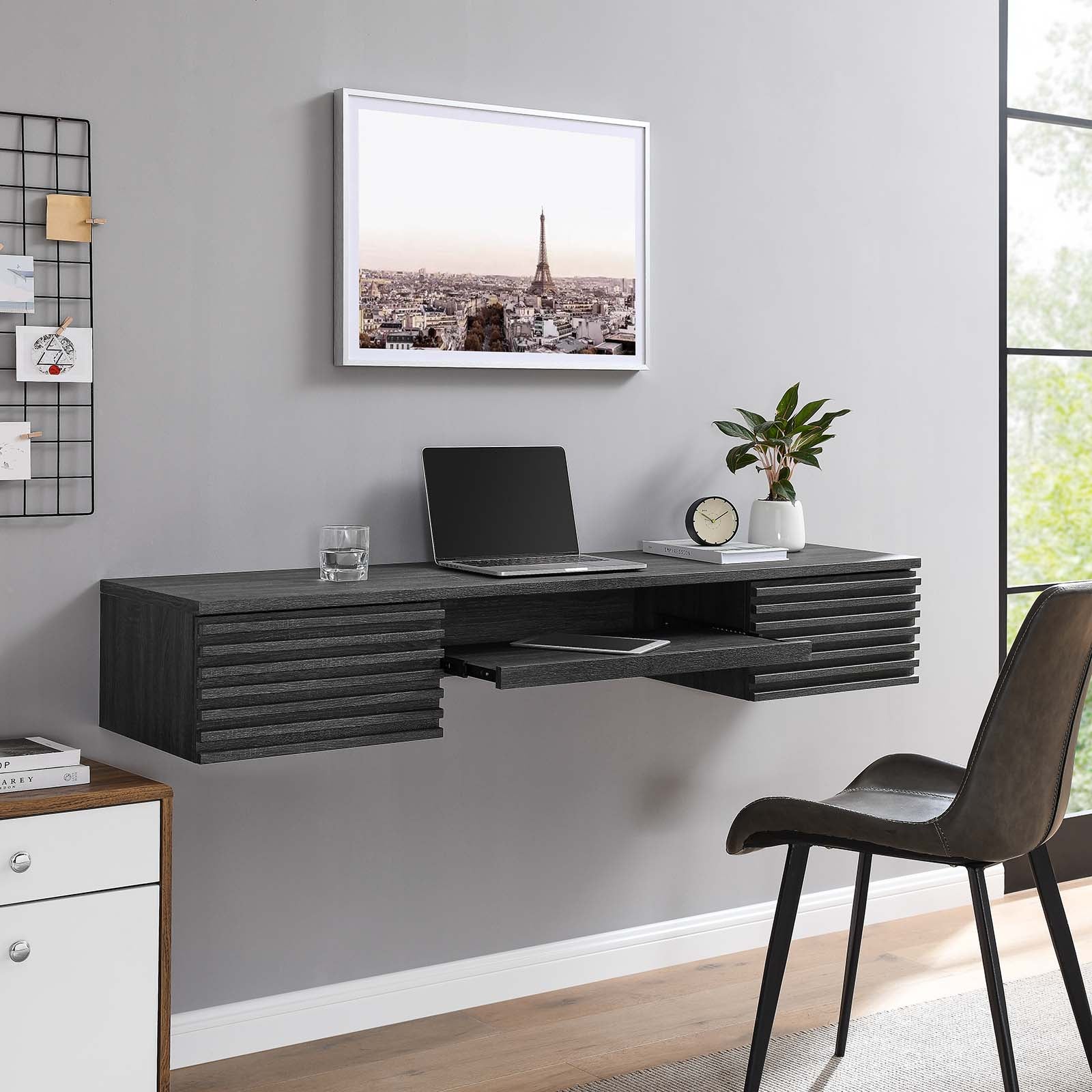 Render Wall Mount Wood Office Desk - East Shore Modern Home Furnishings