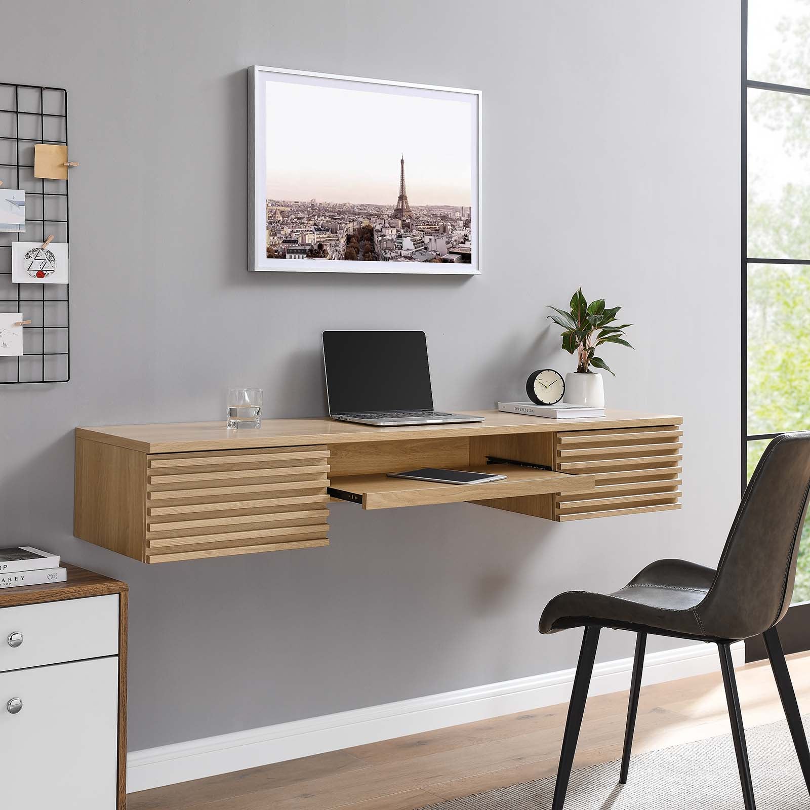 Render Wall Mount Wood Office Desk - East Shore Modern Home Furnishings