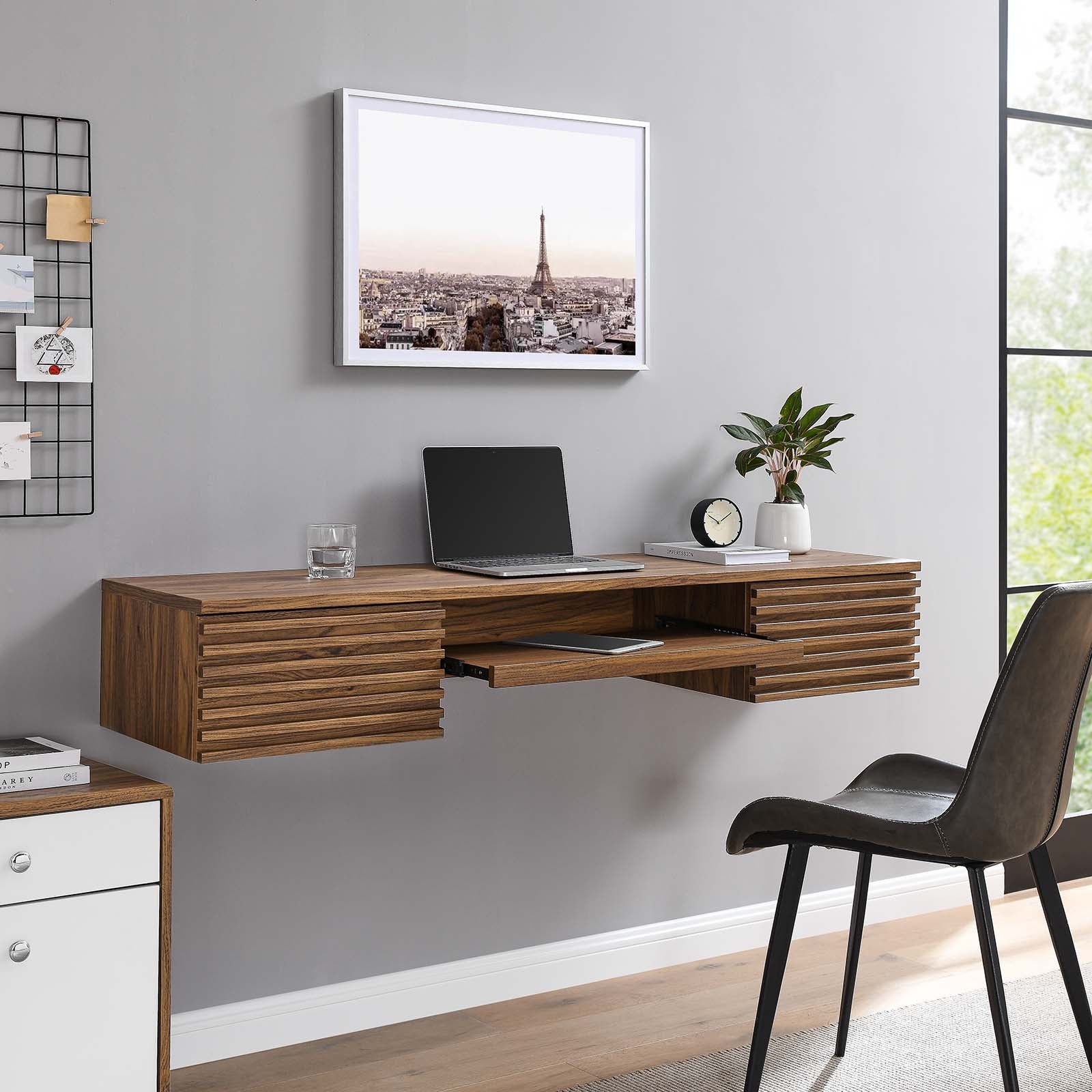 Render Wall Mount Wood Office Desk - East Shore Modern Home Furnishings