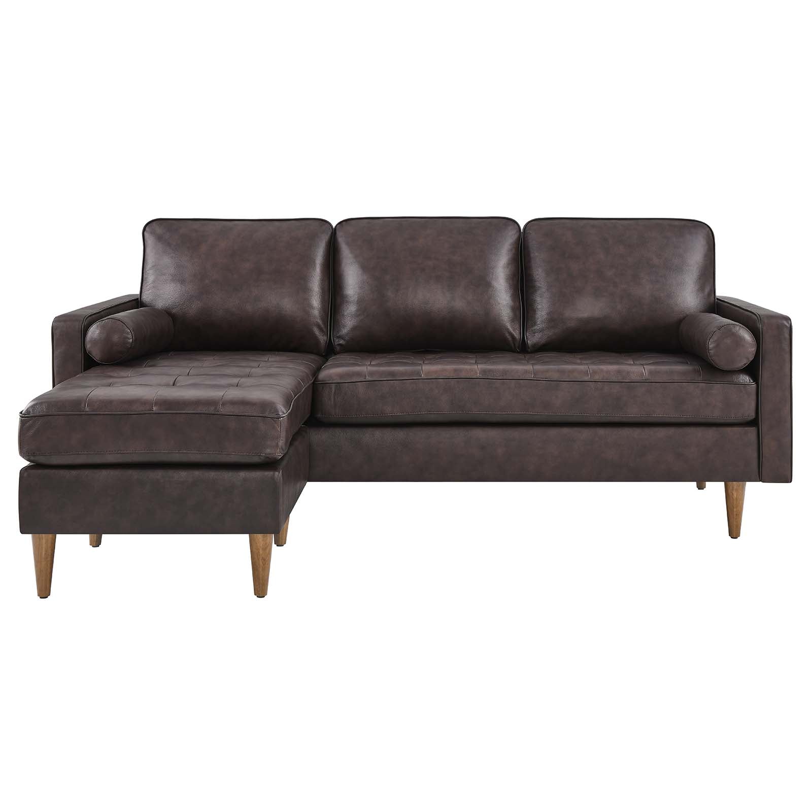 Valour 78" Leather Apartment Sectional Sofa - East Shore Modern Home Furnishings