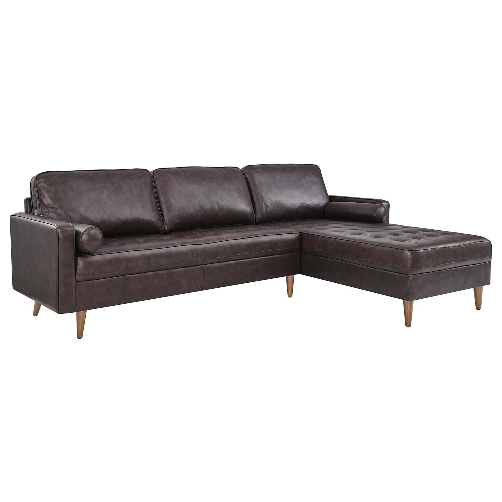 Valour 98" Leather Sectional Sofa - East Shore Modern Home Furnishings