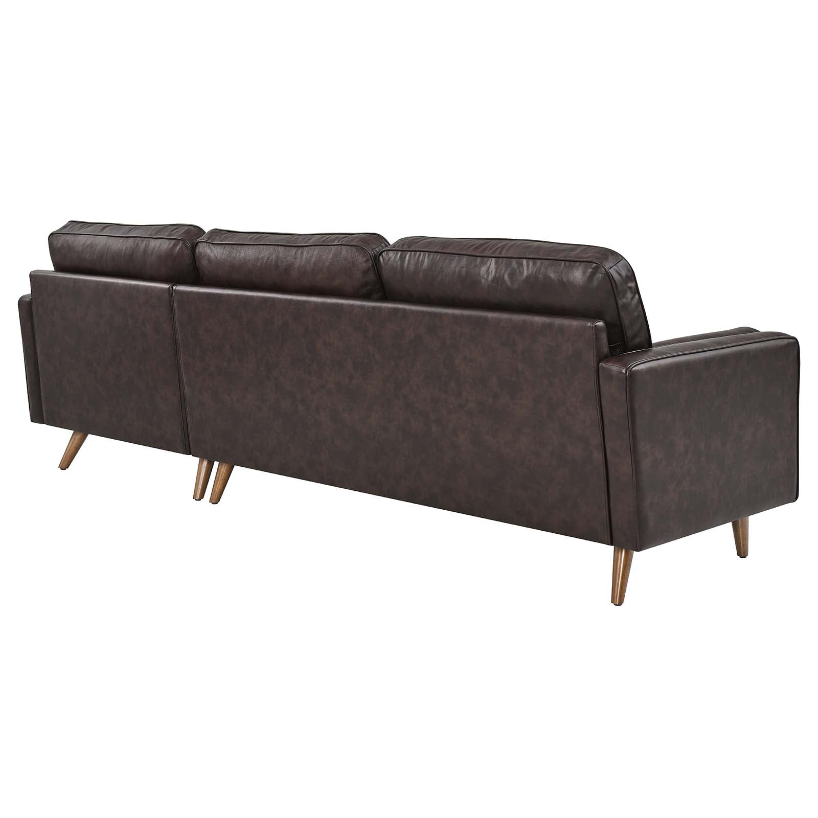 Valour 98" Leather Sectional Sofa - East Shore Modern Home Furnishings