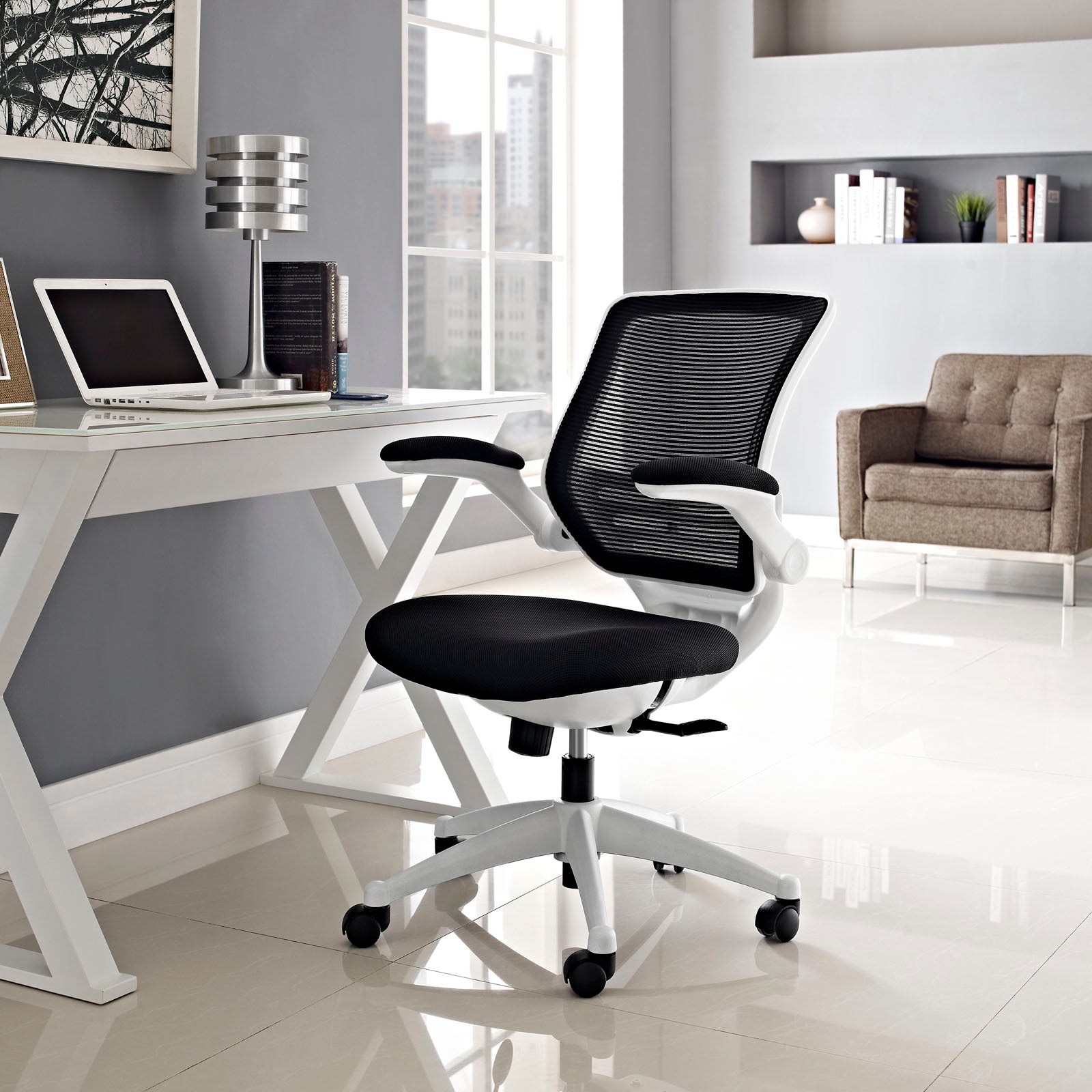 Edge White Base Office Chair - East Shore Modern Home Furnishings
