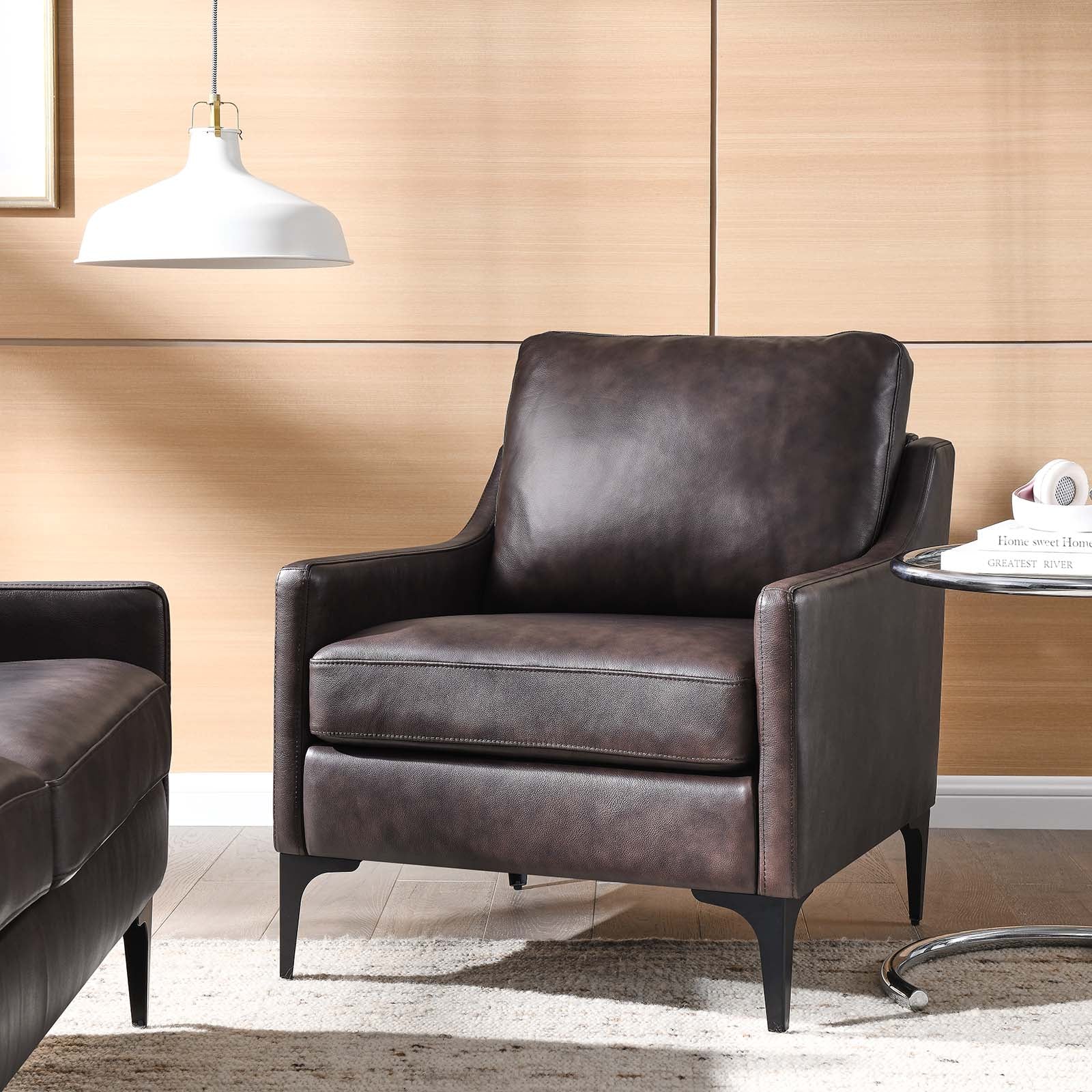 Corland Leather Armchair - East Shore Modern Home Furnishings