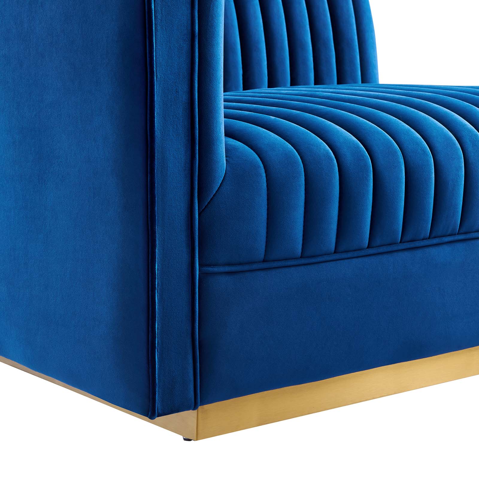 Sanguine Channel Tufted Performance Velvet Modular Sectional Sofa Left-Arm Chair - East Shore Modern Home Furnishings