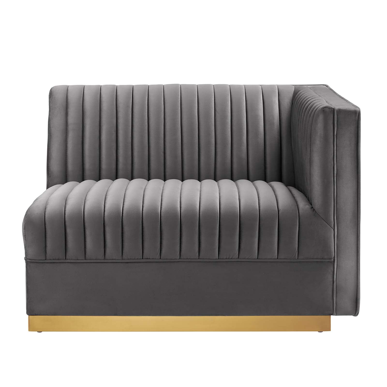 Sanguine Channel Tufted Performance Velvet Modular Sectional Sofa Right-Arm Chair - East Shore Modern Home Furnishings