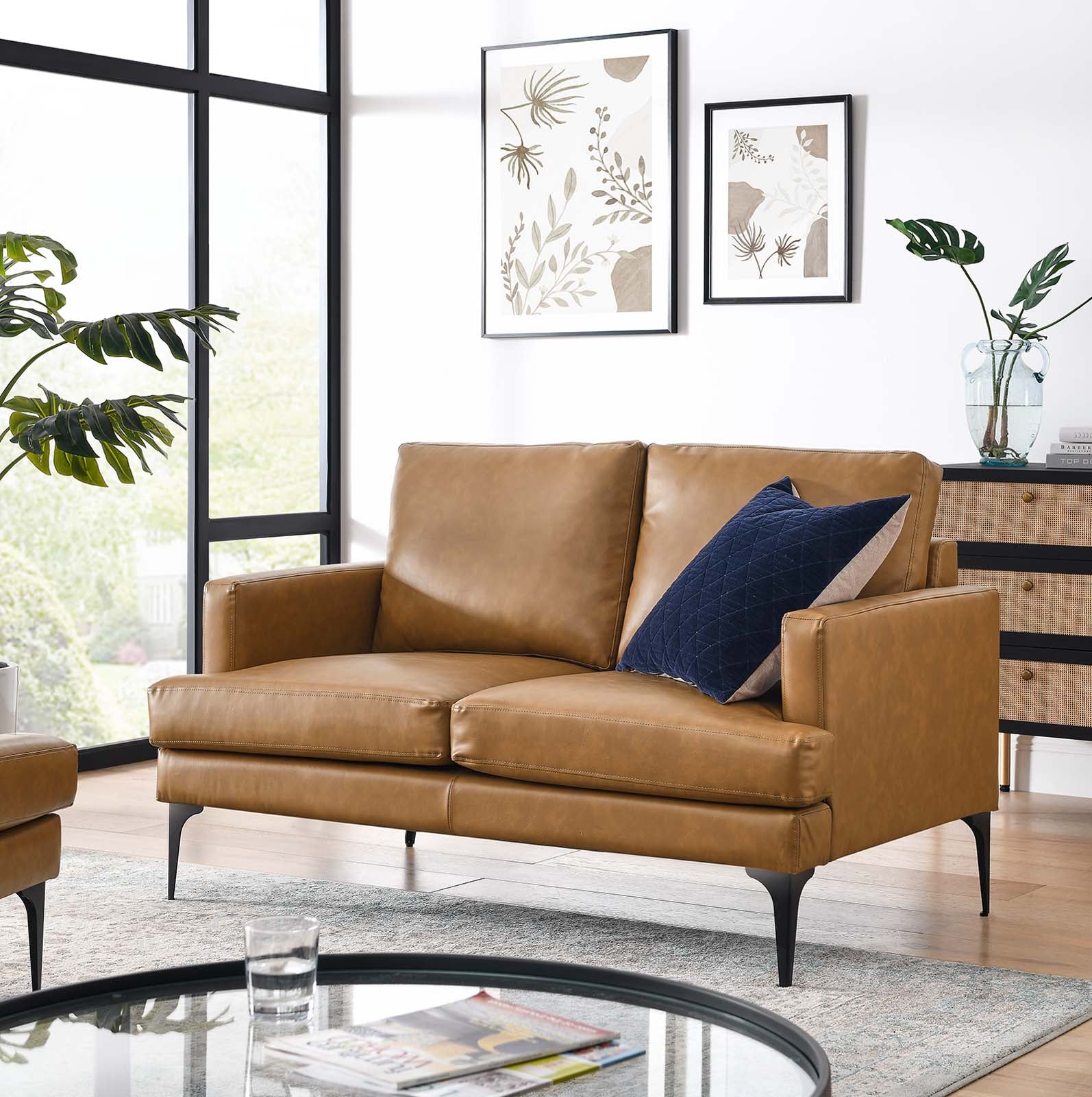 Evermore Vegan Leather Loveseat - East Shore Modern Home Furnishings