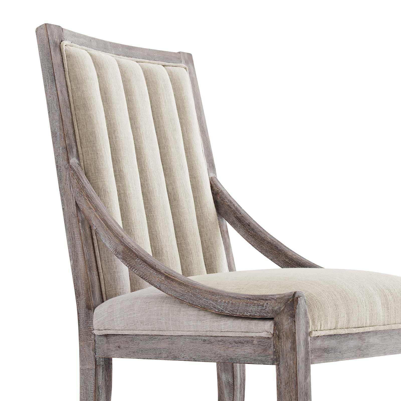Maison French Vintage Tufted Fabric Dining Armchairs Set of 2 - East Shore Modern Home Furnishings