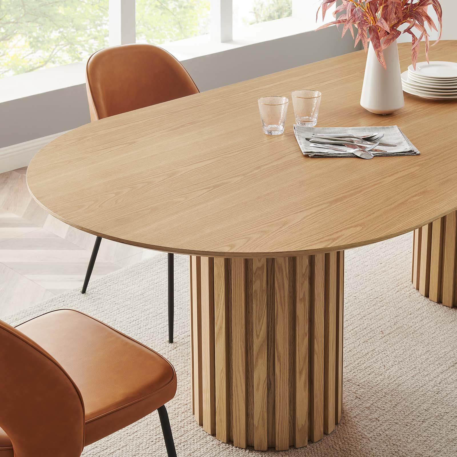 Senja 95" Oval Dining Table - East Shore Modern Home Furnishings