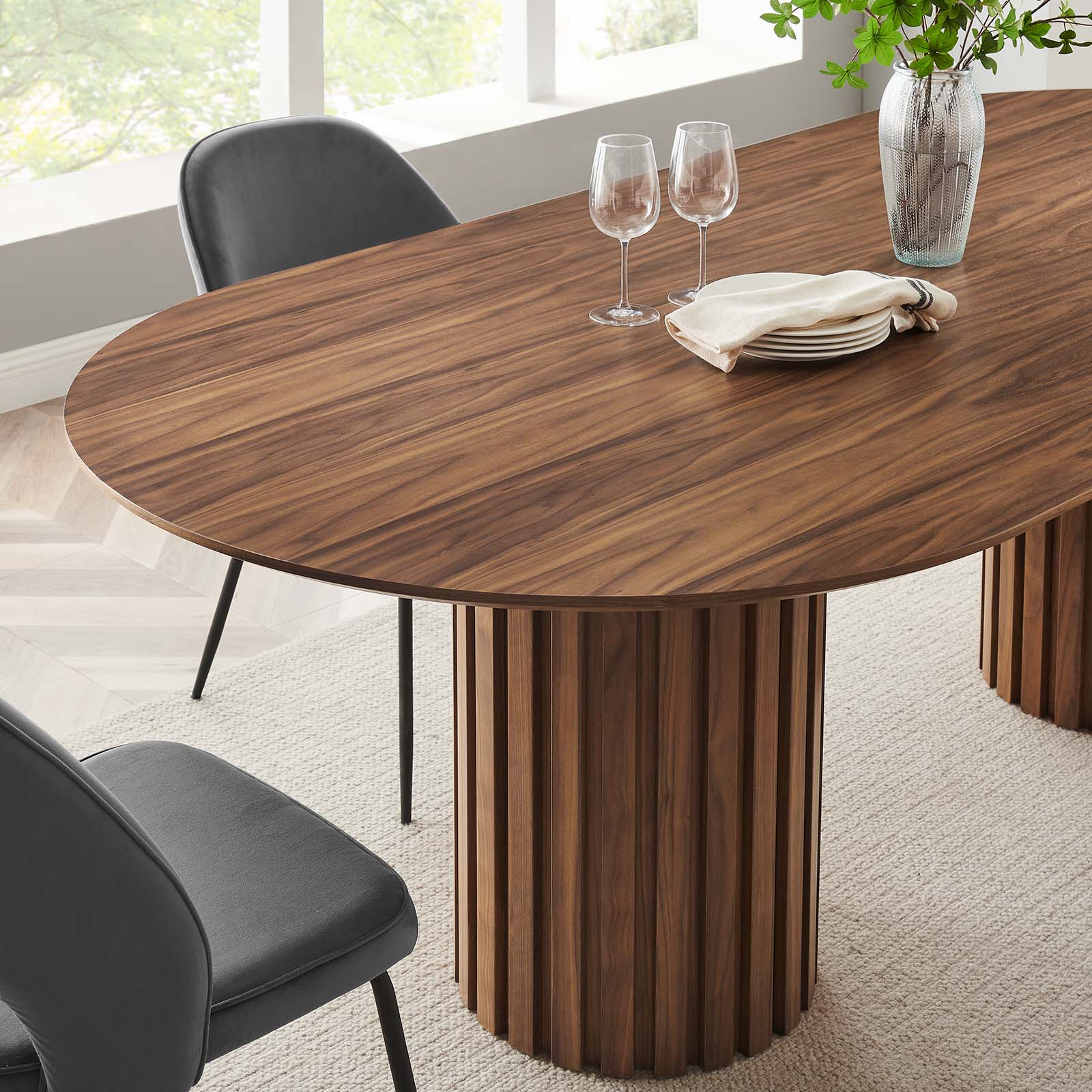 Senja 95" Oval Dining Table - East Shore Modern Home Furnishings
