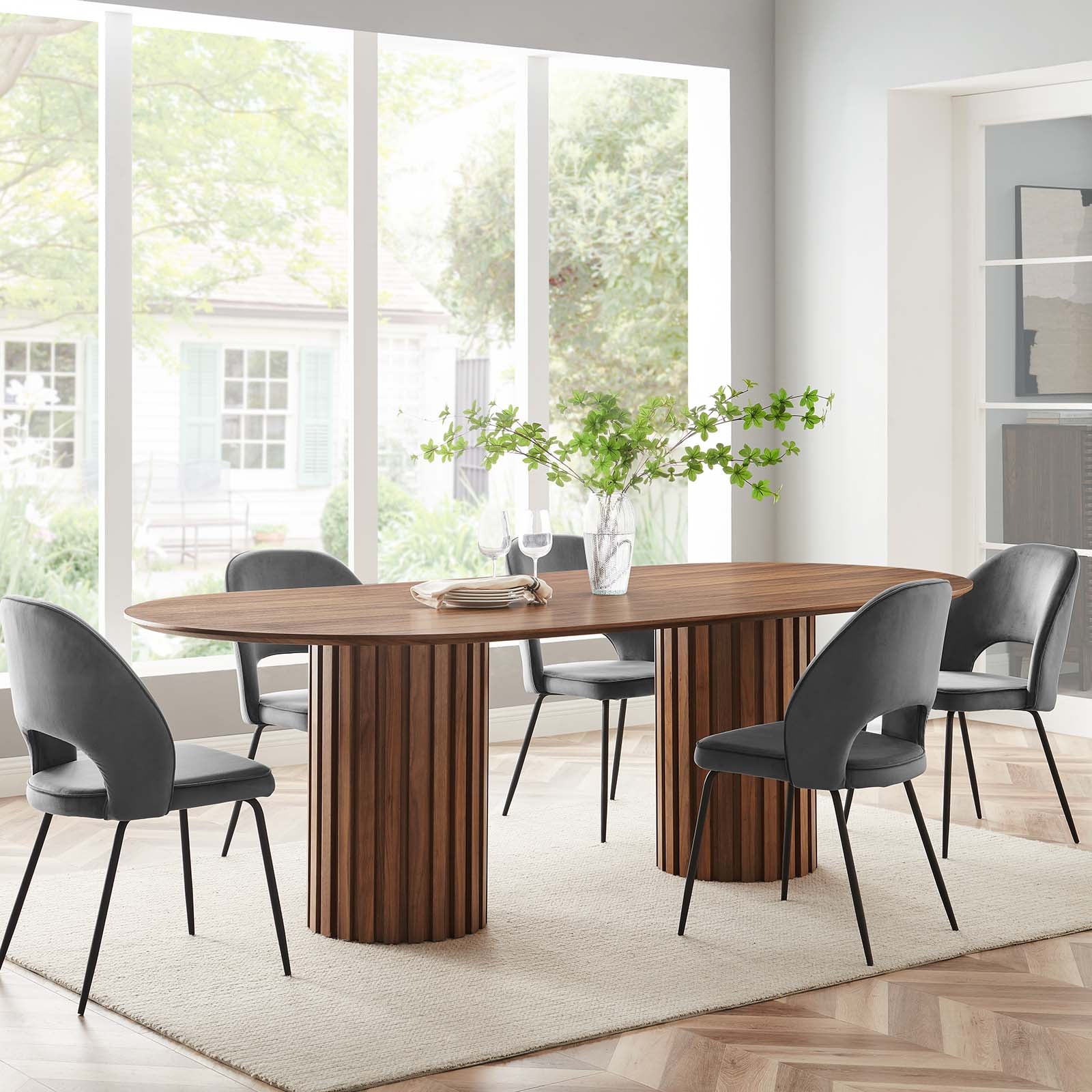 Senja 95" Oval Dining Table - East Shore Modern Home Furnishings
