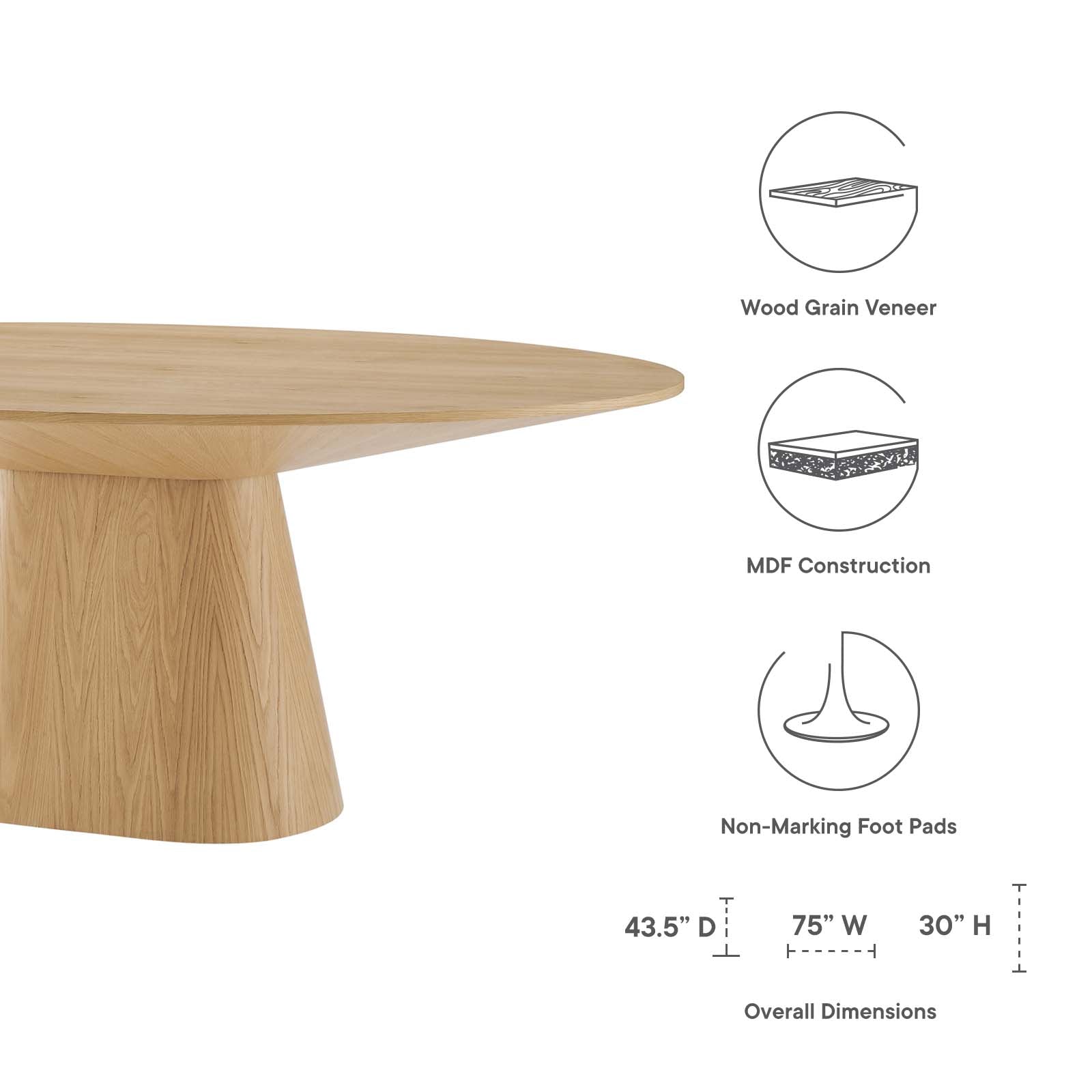 Provision 47" Round Dining Table - East Shore Modern Home Furnishings