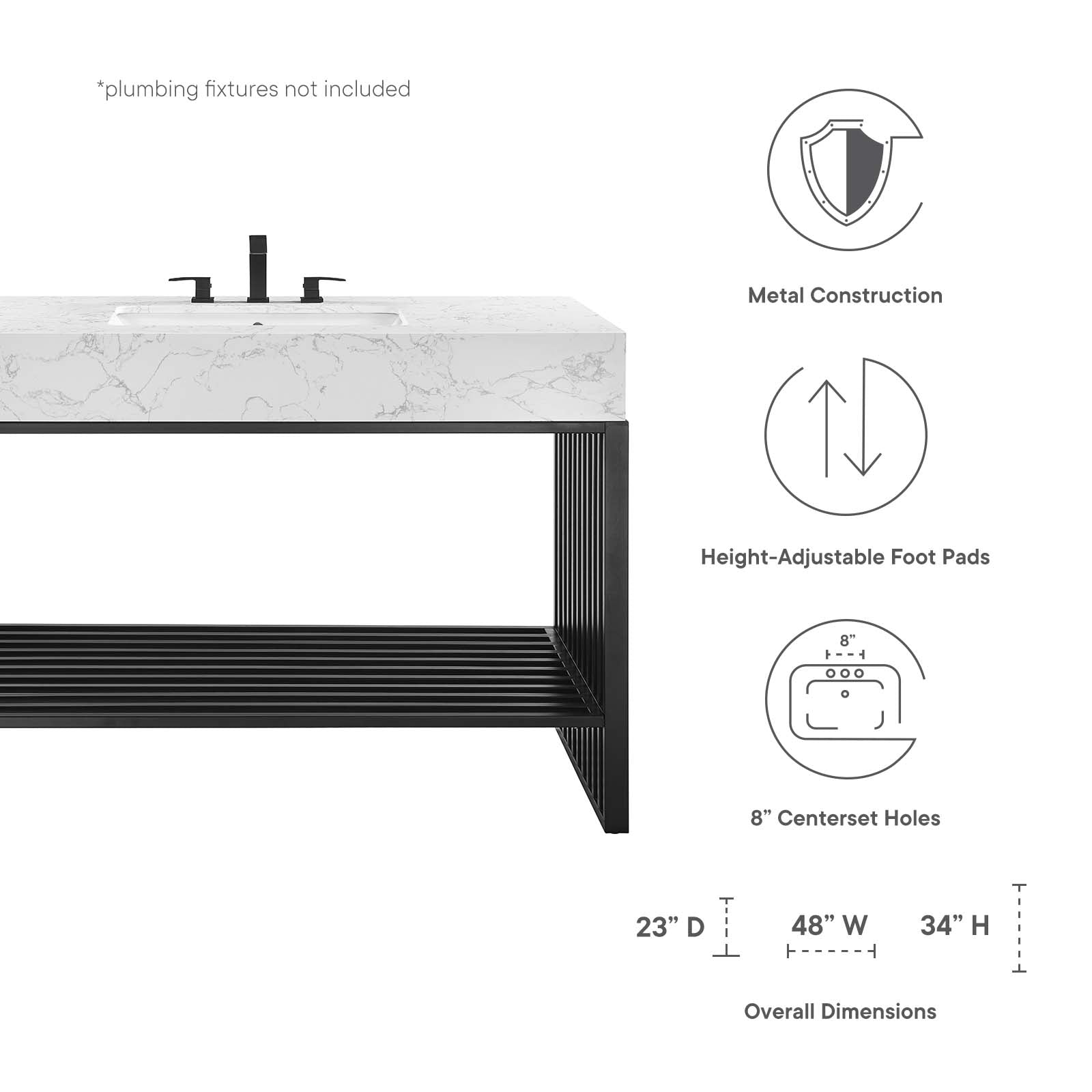 Gridiron 48" Bathroom Vanity - East Shore Modern Home Furnishings