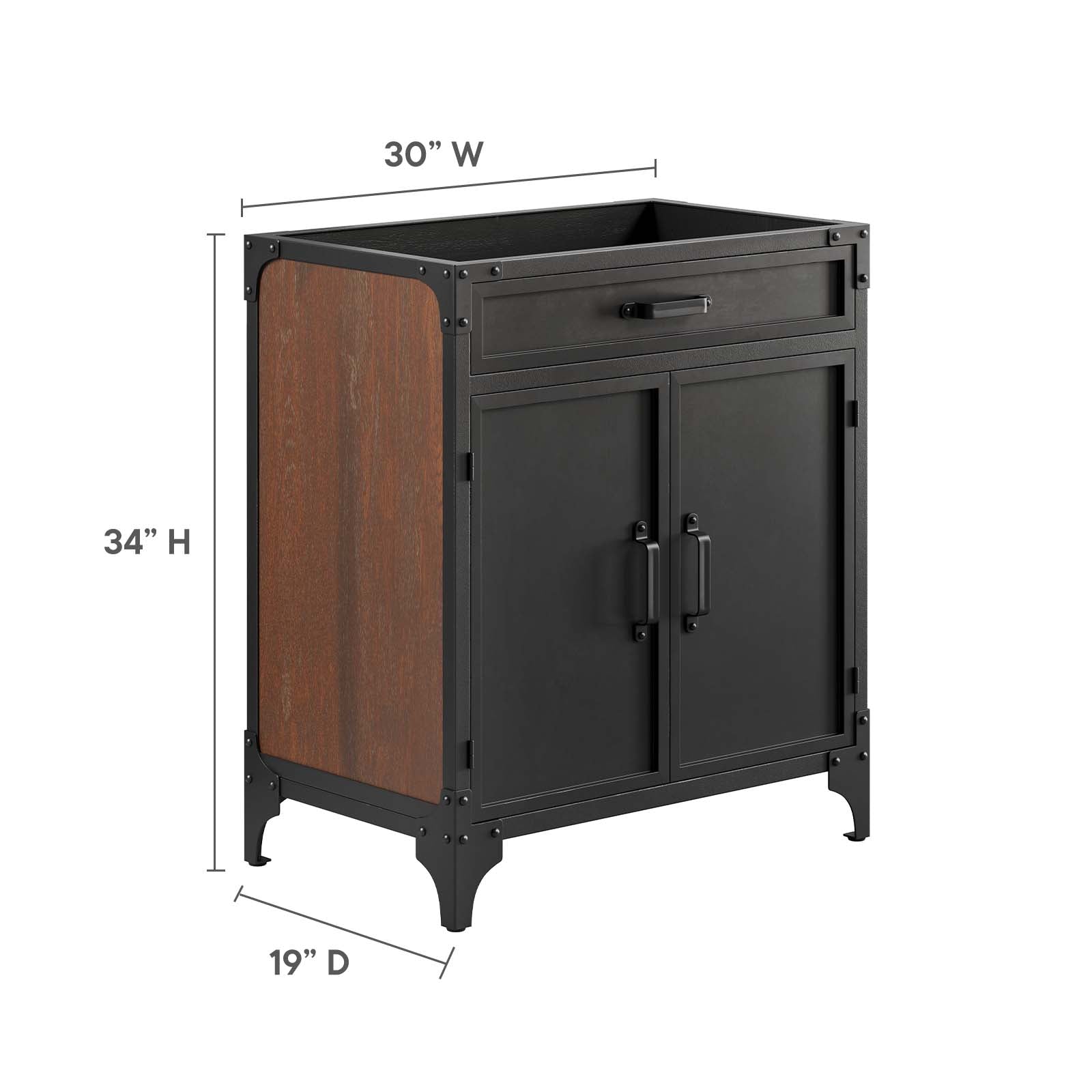 Steamforge 30" Bathroom Vanity Cabinet (Sink Basin Not Included) - East Shore Modern Home Furnishings