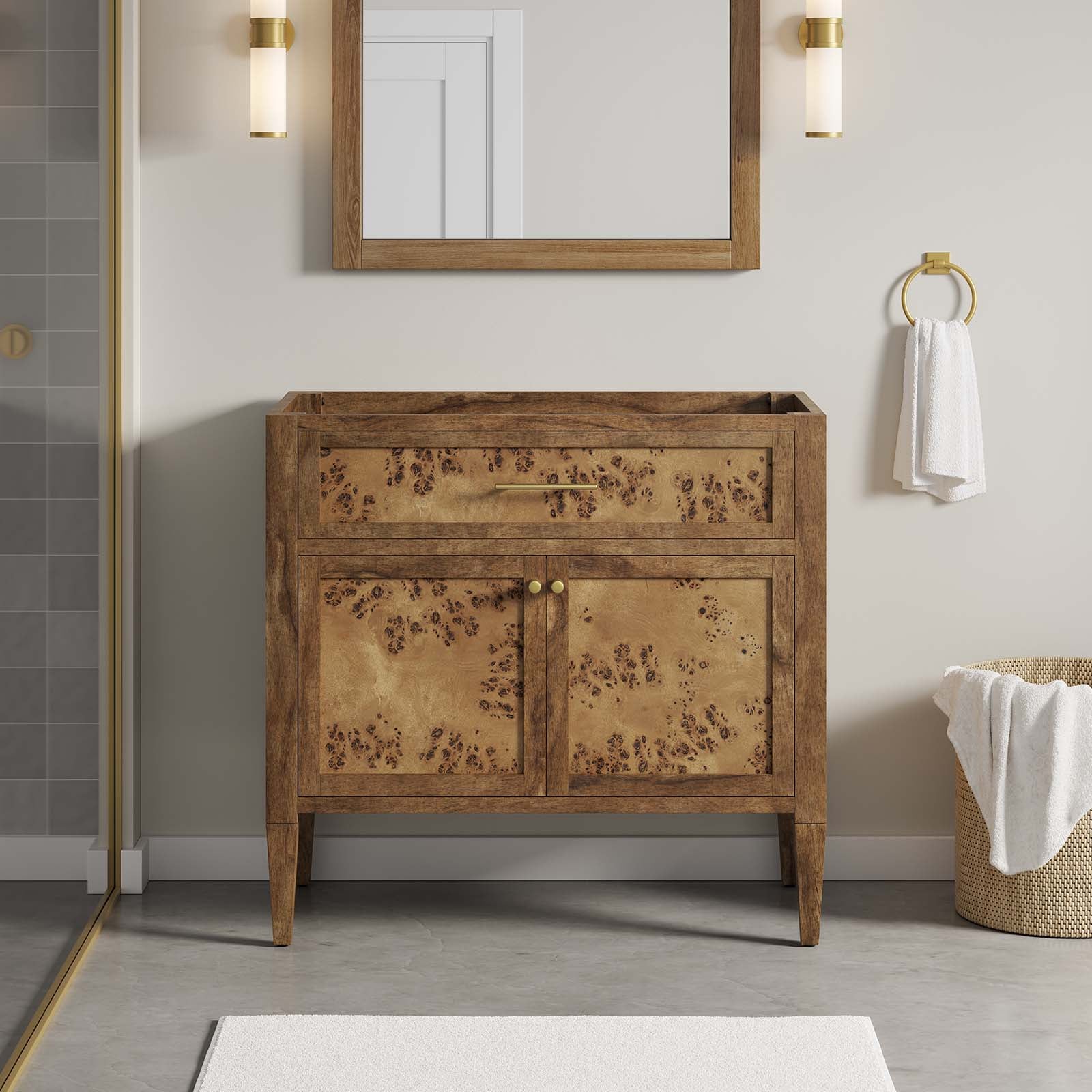 Elysian 36" Wood Bathroom Vanity Cabinet (Sink Basin Not Included)