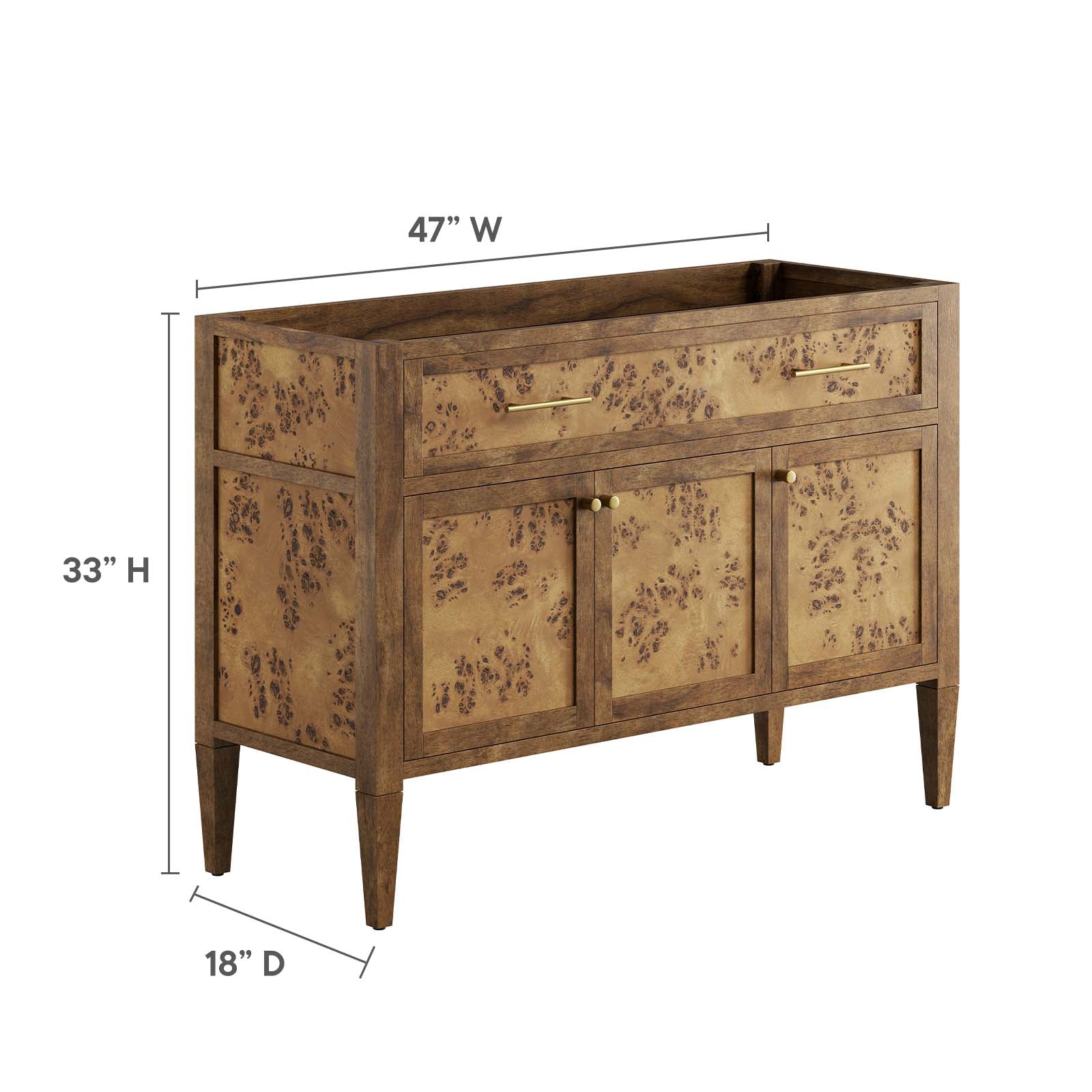 Elysian 48" Wood Bathroom Vanity Cabinet (Sink Basin Not Included) - East Shore Modern Home Furnishings