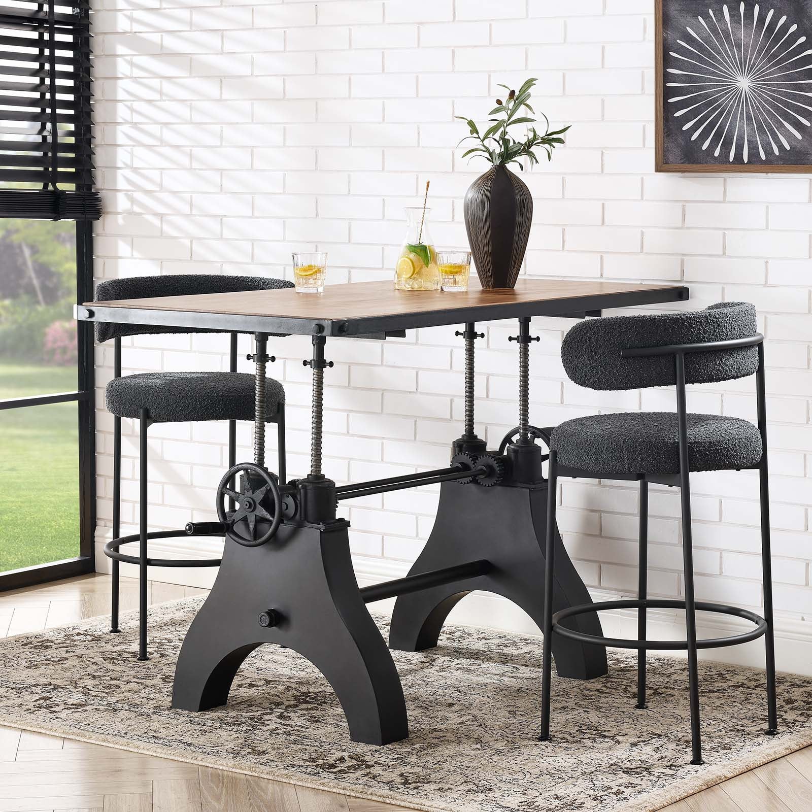 Genuine 60" Adjustable Height Dining Table and Computer Desk - East Shore Modern Home Furnishings