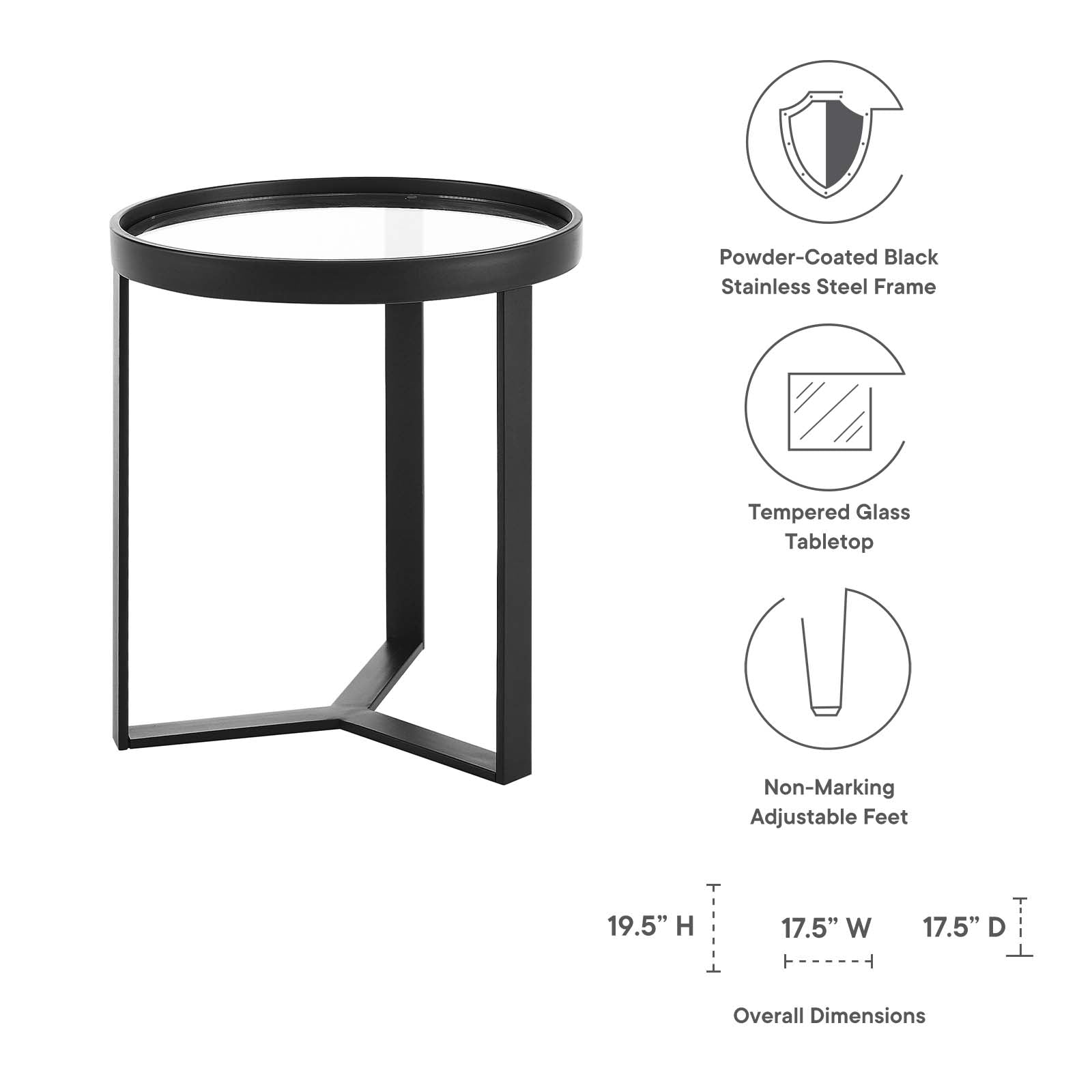 Relay 17.5" Side Table