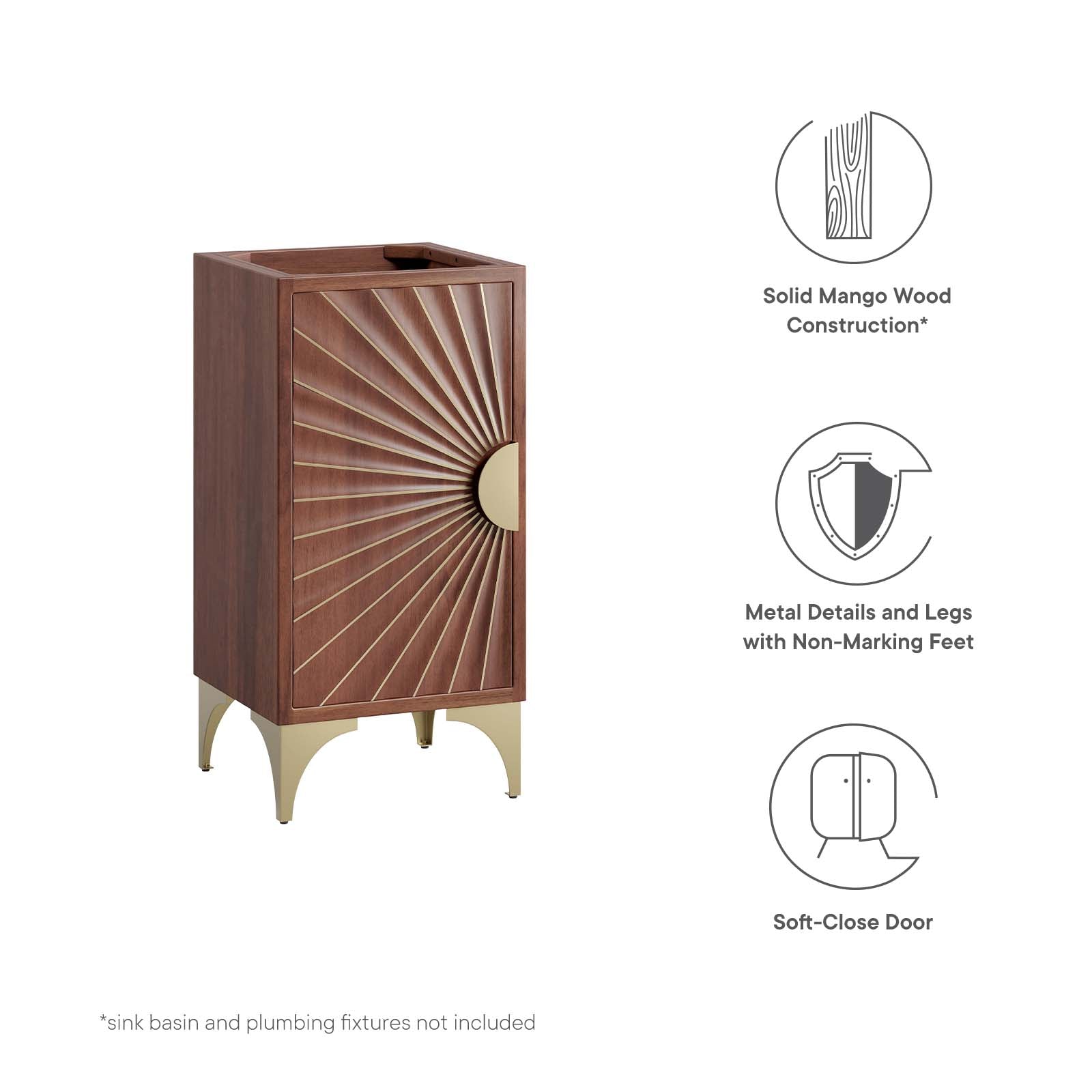 Daylight 18" Bathroom Vanity Cabinet (Sink Basin Not Included) - East Shore Modern Home Furnishings