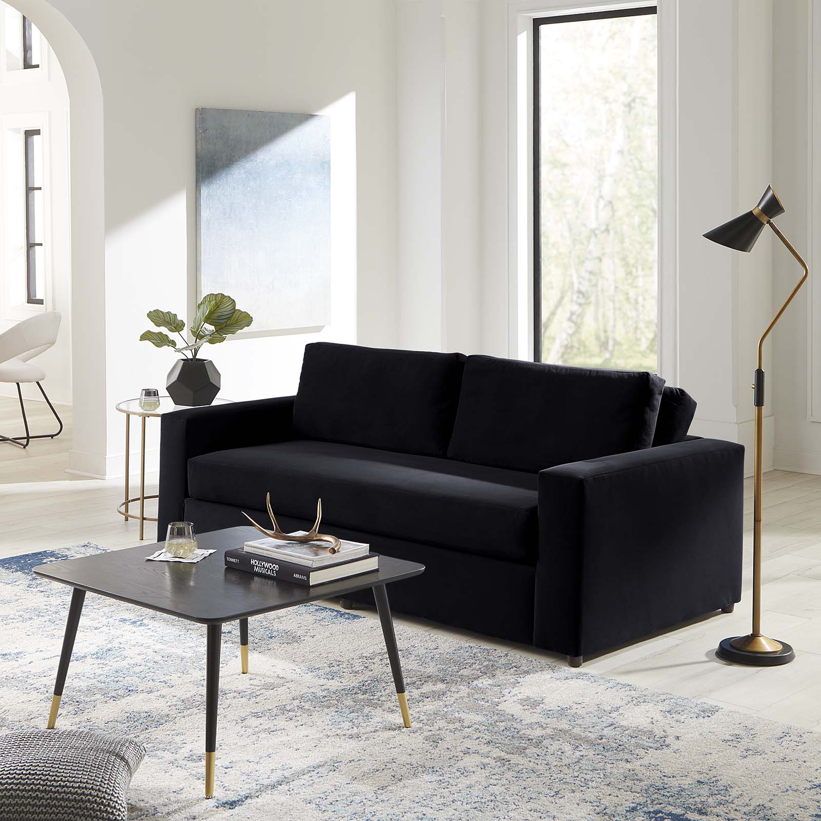 Avendale Velvet Sofa - East Shore Modern Home Furnishings