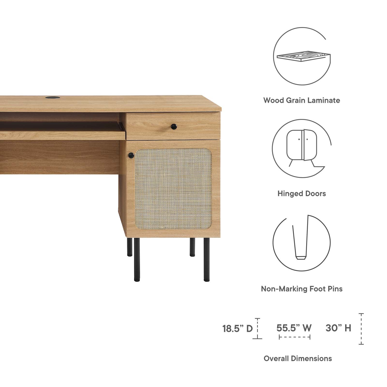 Chaucer Office Desk - East Shore Modern Home Furnishings