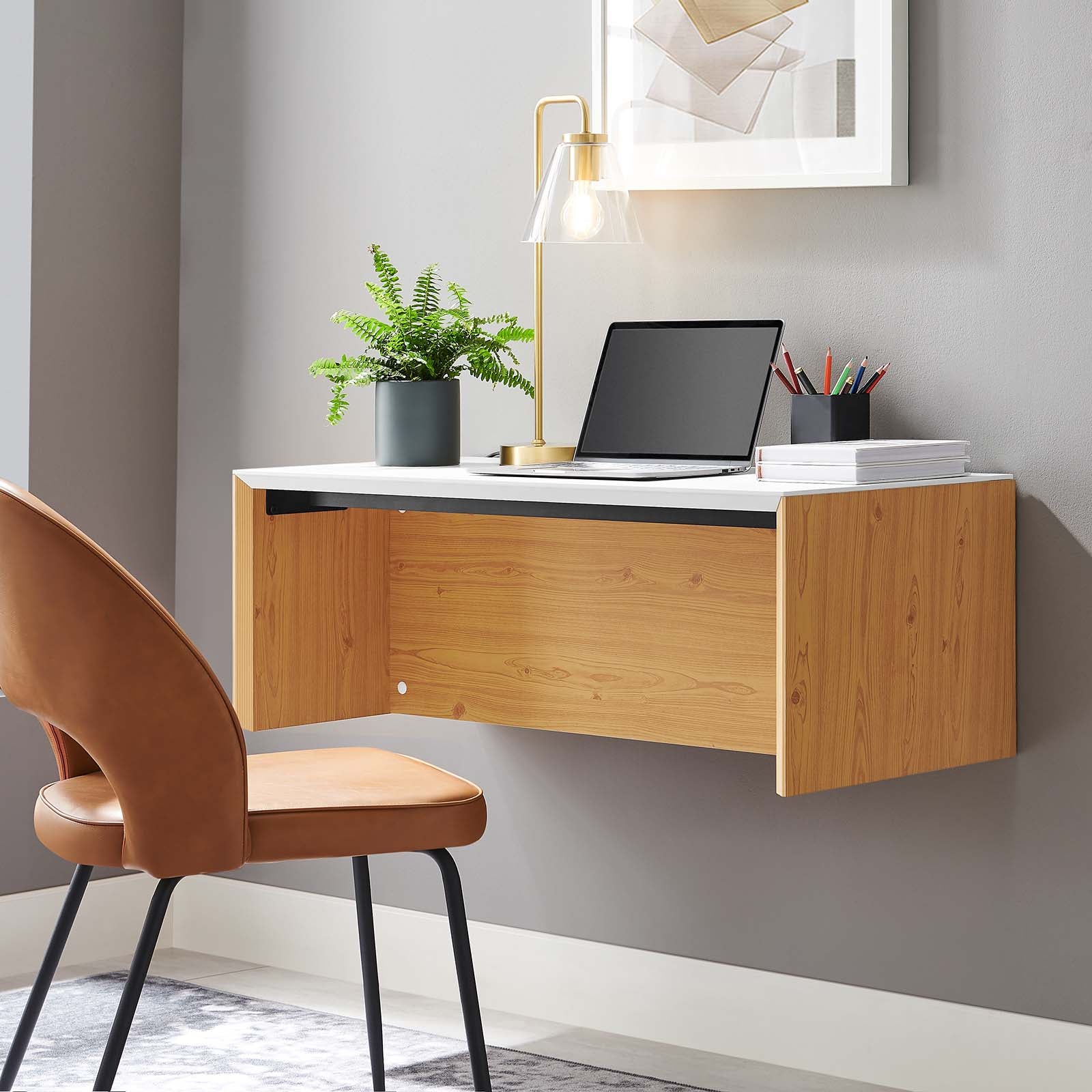 Kinetic 38" Wall-Mount Office Desk - East Shore Modern Home Furnishings