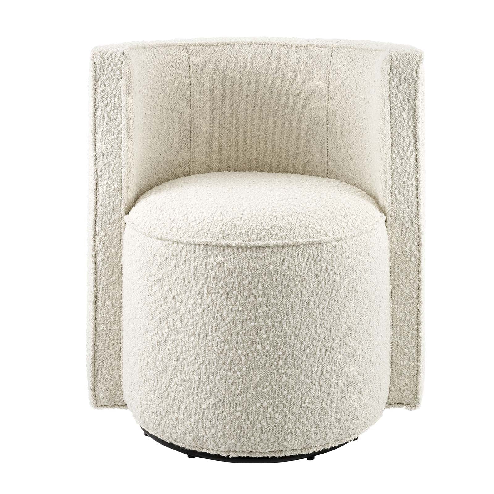 Della Boucle Fabric Swivel Chair - East Shore Modern Home Furnishings