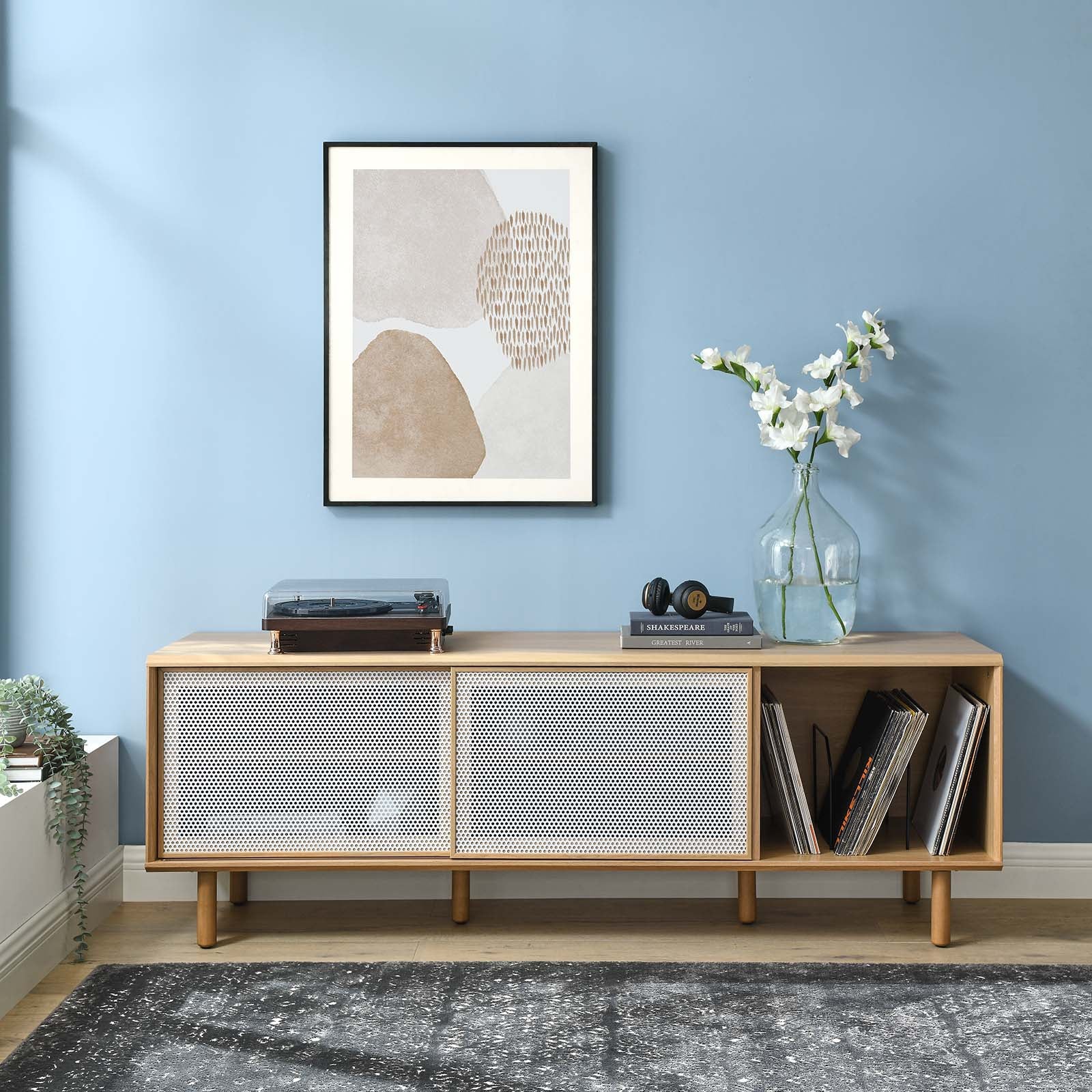 Kurtis 67" TV and Vinyl Record Stand - East Shore Modern Home Furnishings