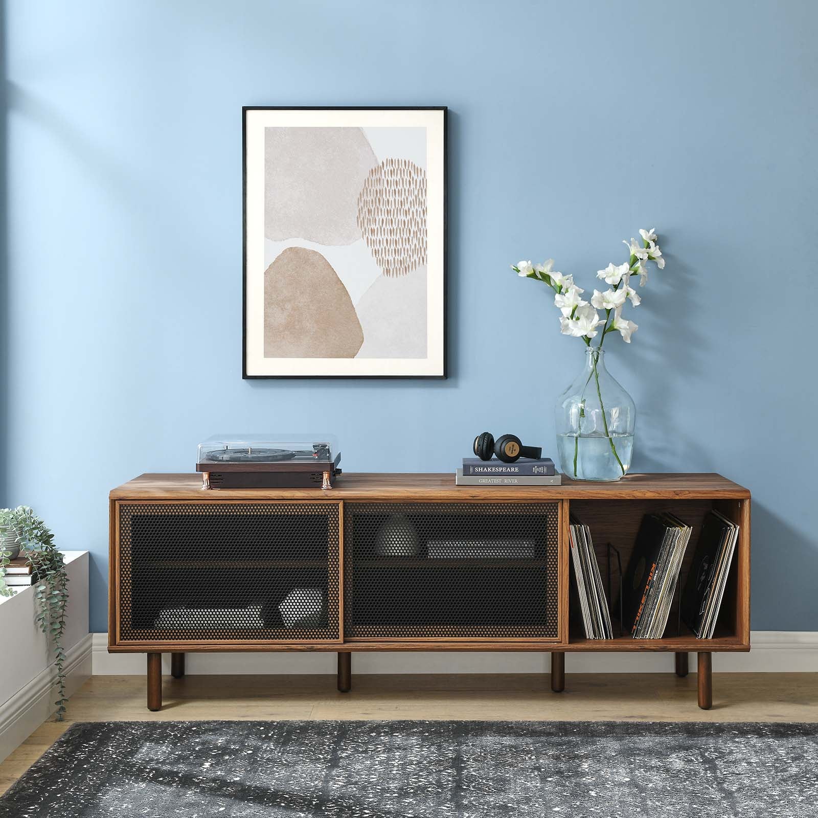 Kurtis 67" TV and Vinyl Record Stand - East Shore Modern Home Furnishings