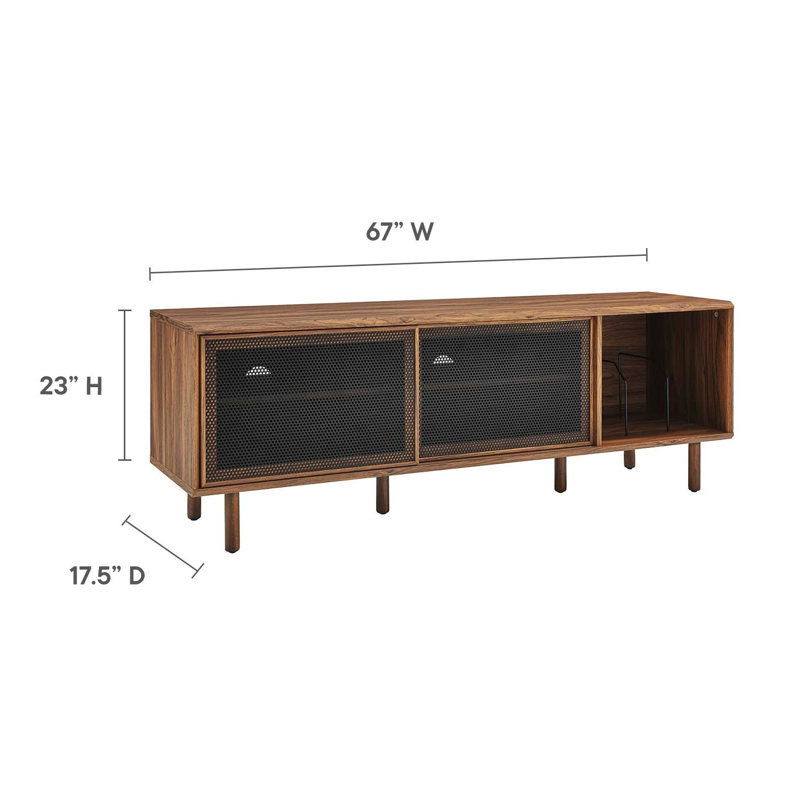 Kurtis 67" TV and Vinyl Record Stand - East Shore Modern Home Furnishings