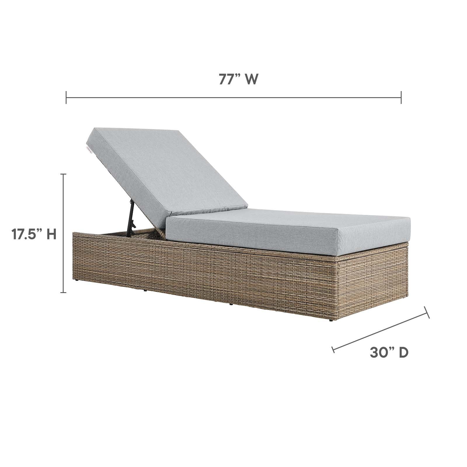 Convene Outdoor Patio Outdoor Patio Chaise Lounge Chair - East Shore Modern Home Furnishings