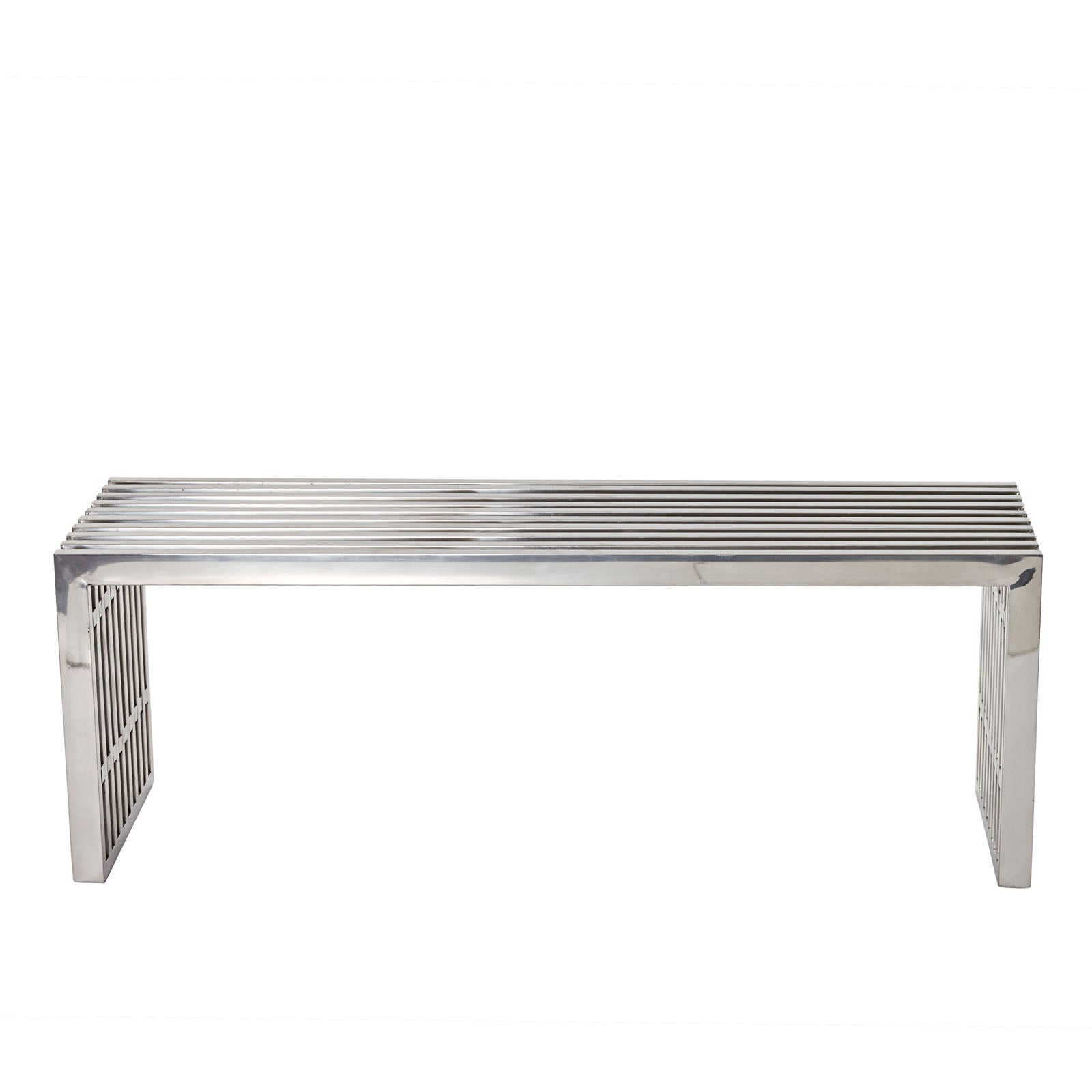 Gridiron Medium Stainless Steel Bench - East Shore Modern Home Furnishings